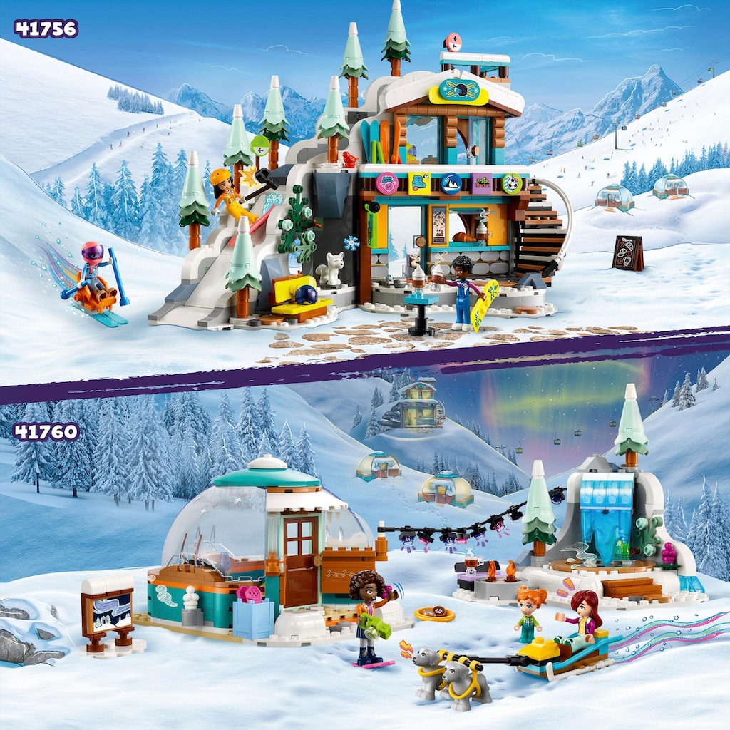 LEGO® Konstruktionsspielsteine »Skipiste und Café (41756), LEGO® Friends«, (980 St.)