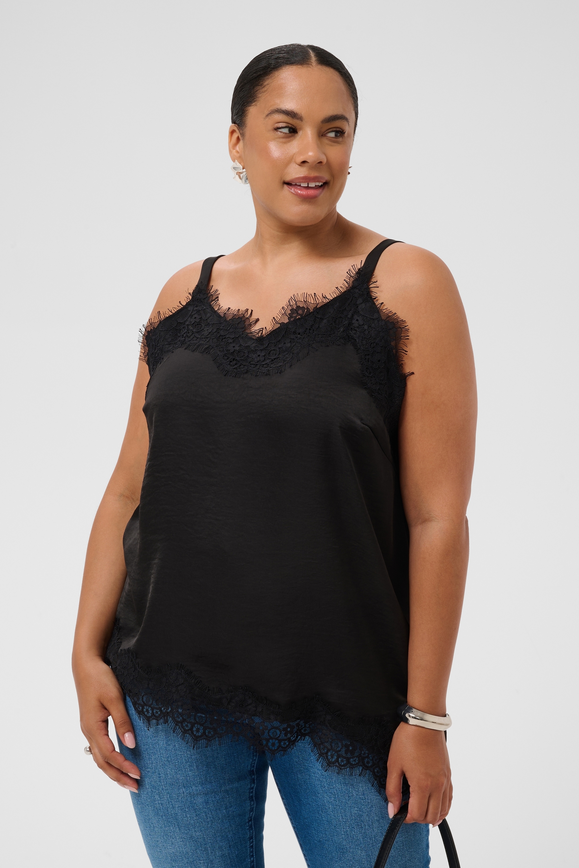 KAFFE Curve Blusentop »Damen Ärmellose Bluse KCjanie«