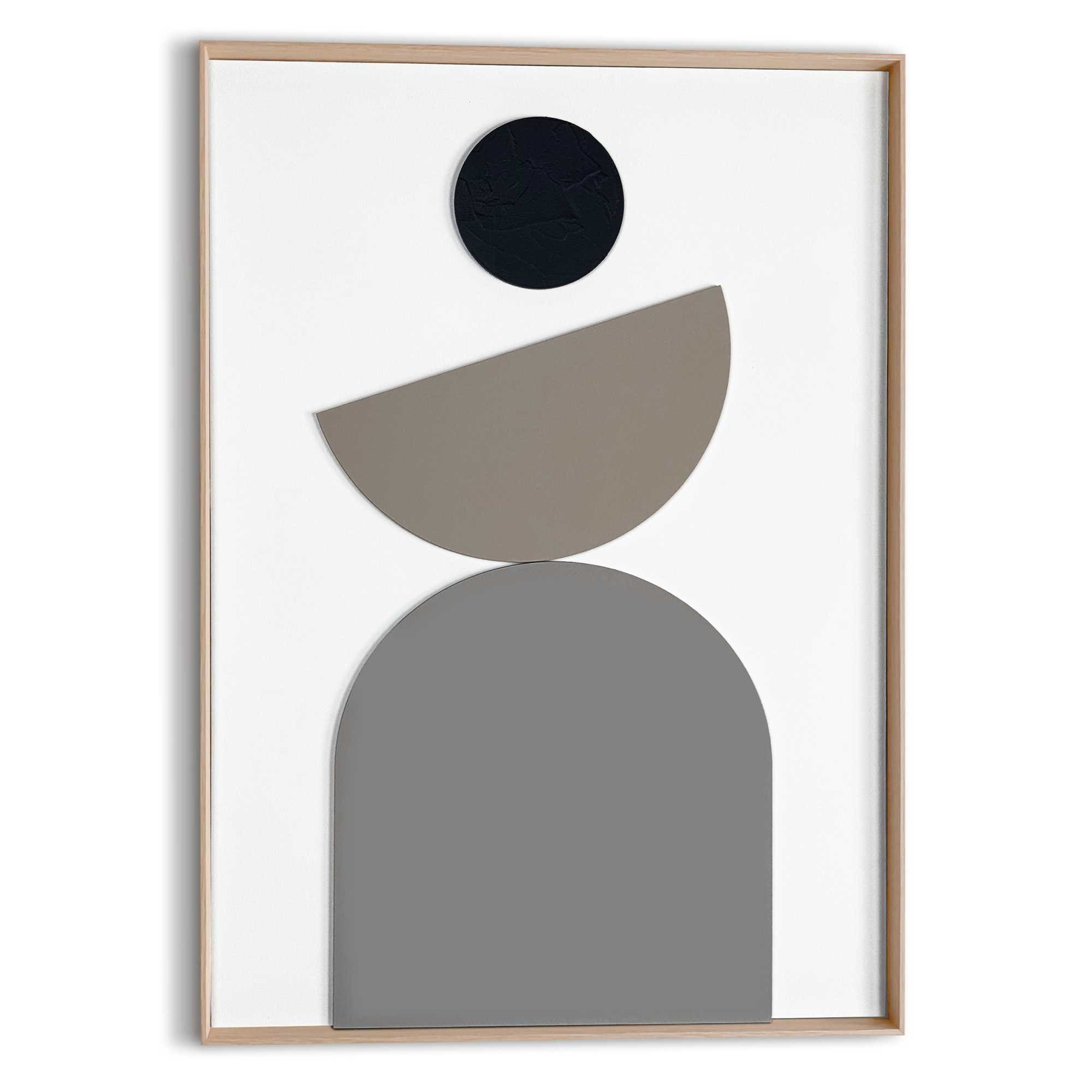 Reinders! Wandbild »Abstract Balance« Wohnzimmer - Beige - MDF - Abstrakt - günstig online kaufen