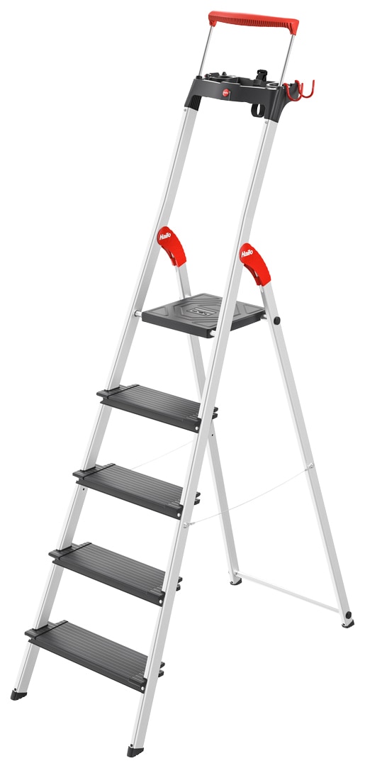 Hailo Stehleiter »L100 TopLine«, Alu-Sicherheits-Stehleiter 5 Stufen