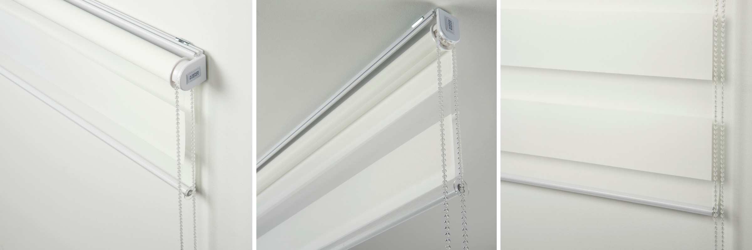 SCHÖNER WOHNEN-Kollektion Doppelrollo »Tilda«, transparent, Sichtschutz, mit Bohren/ohne Bohren, freihängend, geklemmt, silberne oder weiße Rollo-Technik