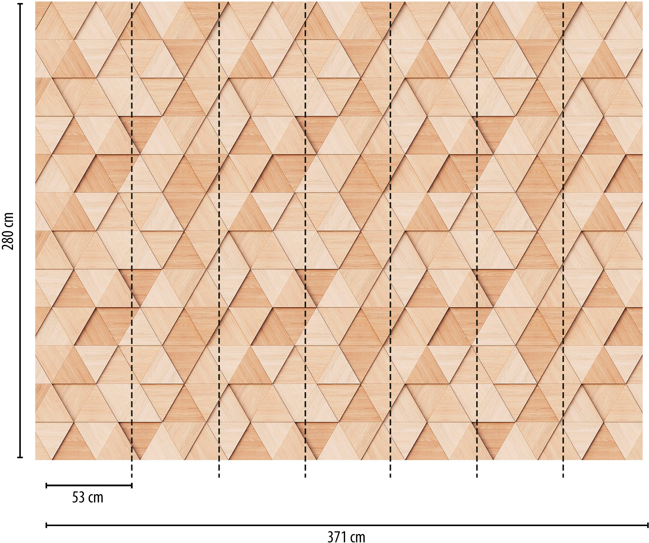 living walls Fototapete »The Wall«, 3D-Optik-matt-geometrisch, Fototapete Geometrisch Tapete 3D Tapeten Wohnzimmer modern Flur Design