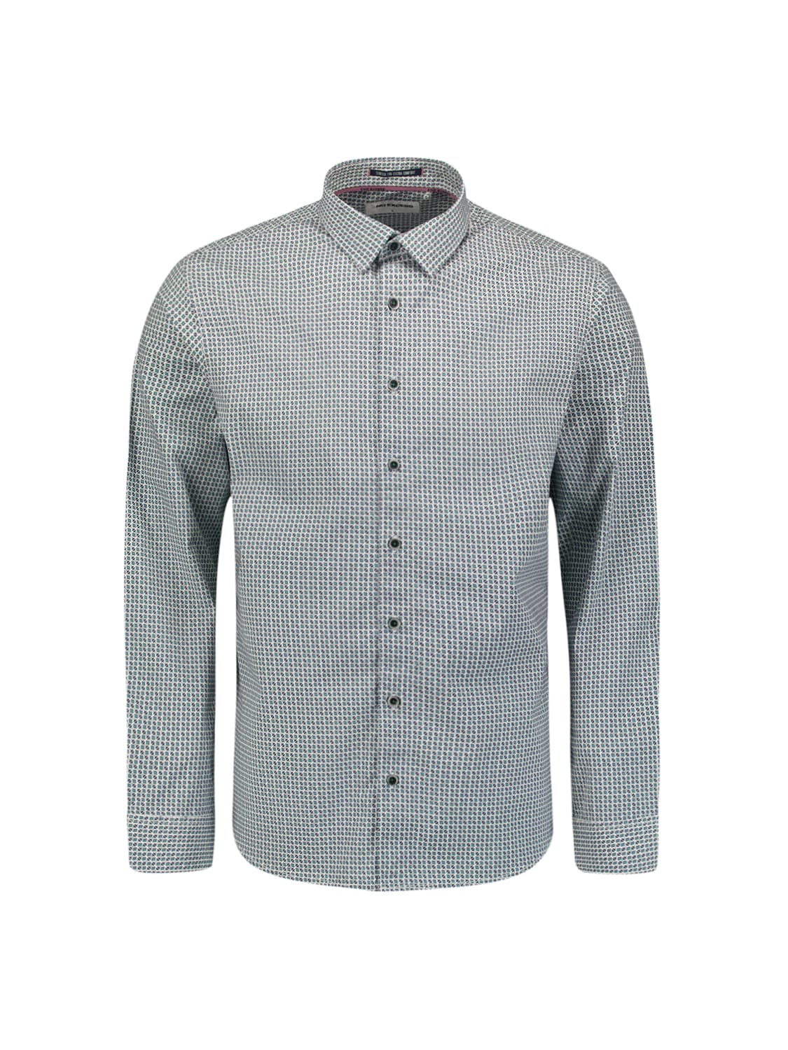 NO EXCESS Langarmhemd »No Excess Stretchhemd mit Print Shirt Stretch Allover Printed«