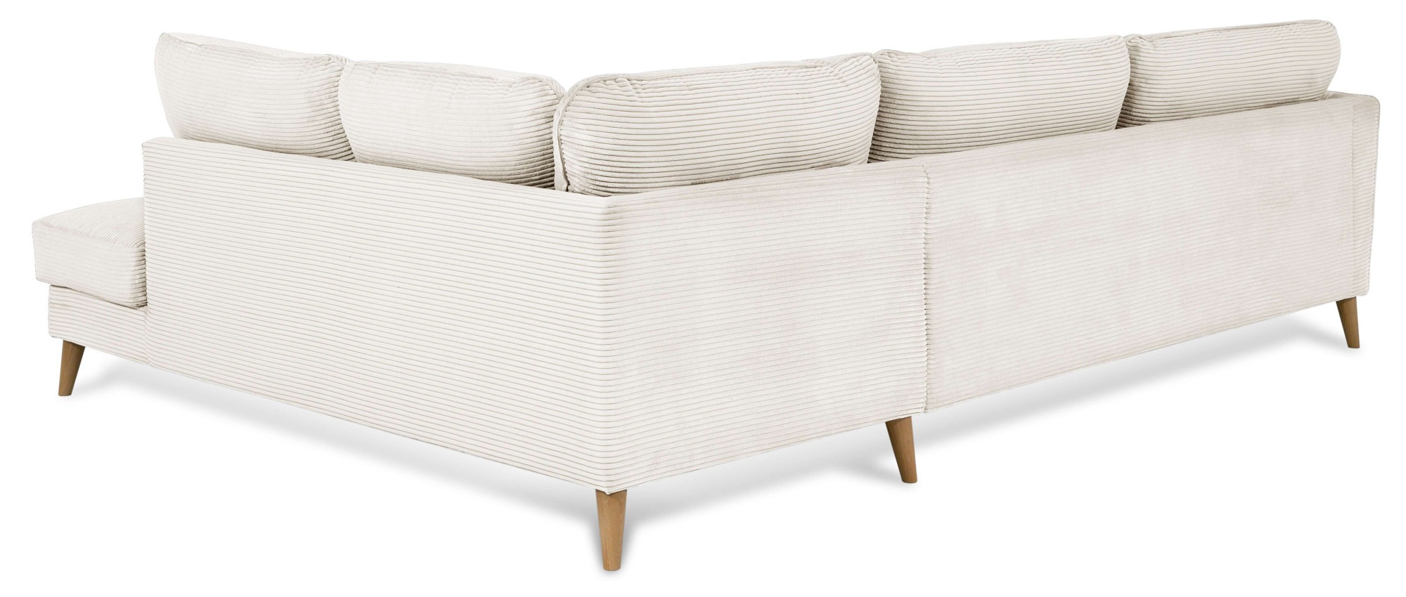 Home affaire Ecksofa »MARSEILLE 278/202 cm, L-Form, Ottom. rechts/links, verschiedene Bezüge«, Massivholzbeine Eiche, Landhausstil, Wellenunterfederung