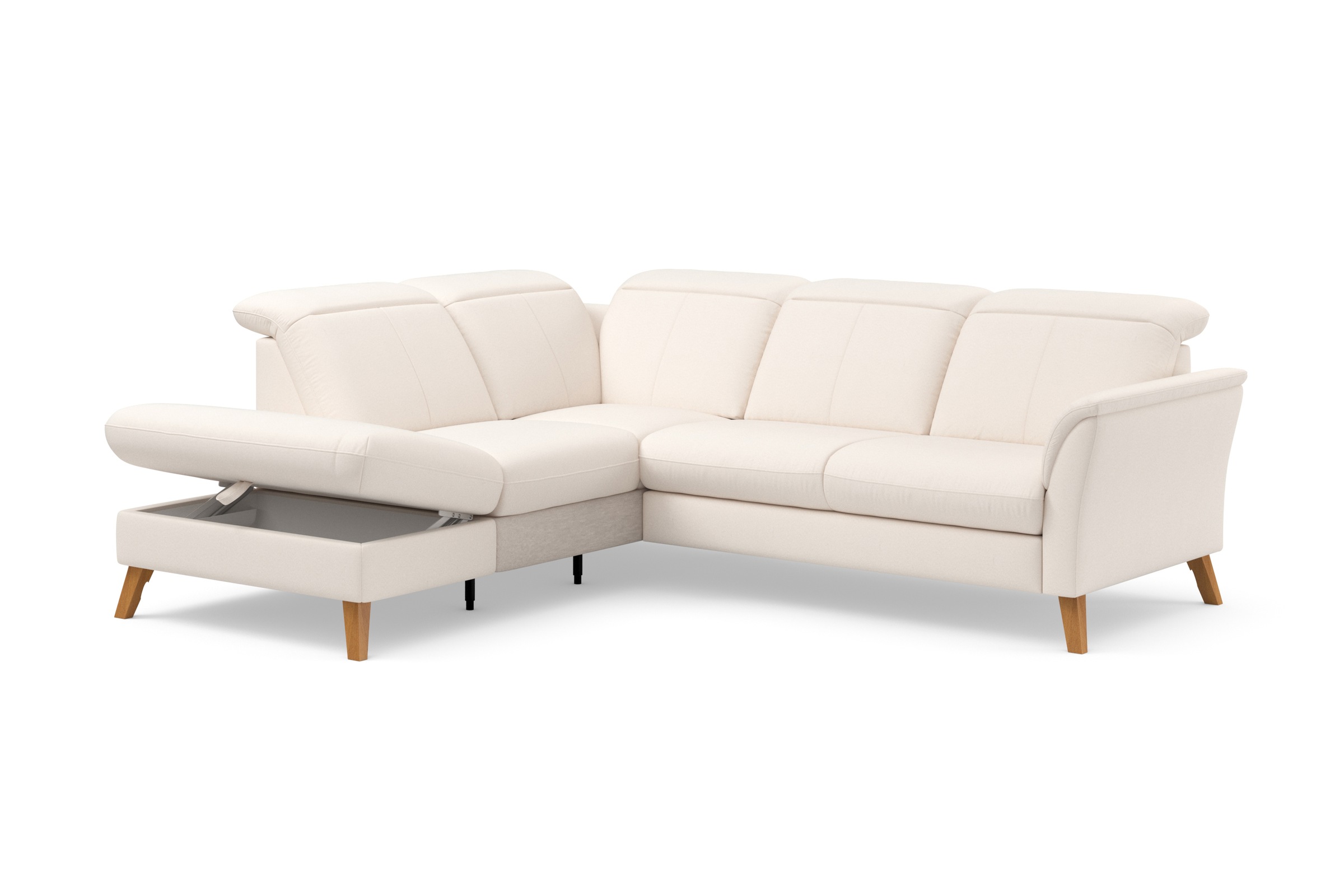 sit&more Ecksofa »Romero L-Form«, wahlweise mit oder ohne TV-Funktion, Bettfunktion, Bettkasten