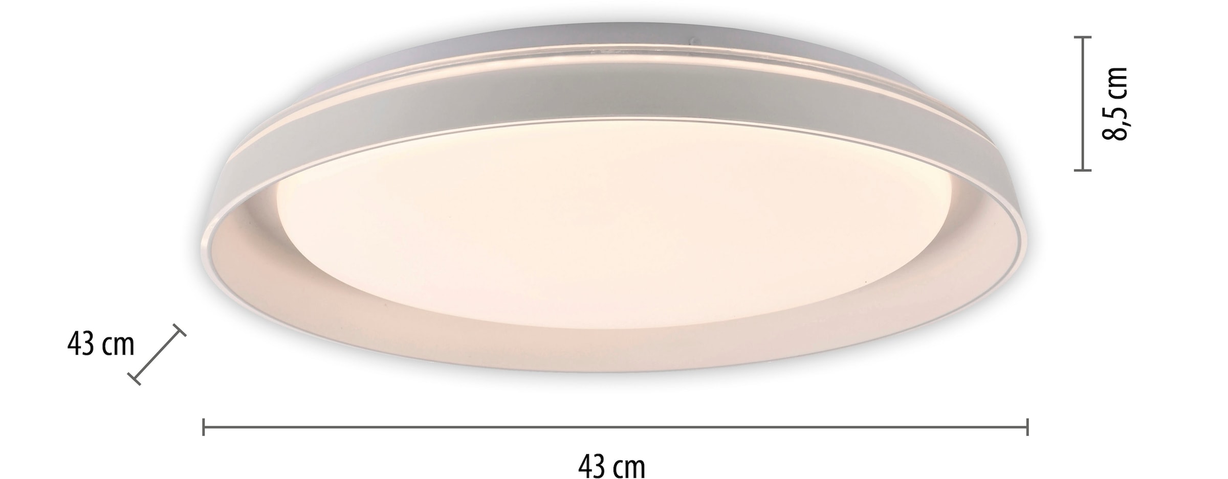 JUST LIGHT Deckenleuchte »SATI«, 1 flammig, Leuchtmittel LED-Board | LED fest integriert, LED, dimmbar, Switchmo, Memory, nach Trennung vom Netz