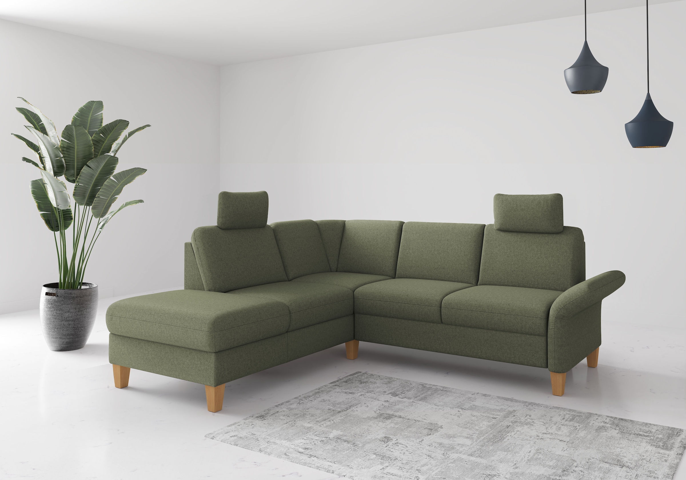 Home affaire Ecksofa »Rochelle, L-Form« wahlweise mit Armteilverstellung, B günstig online kaufen