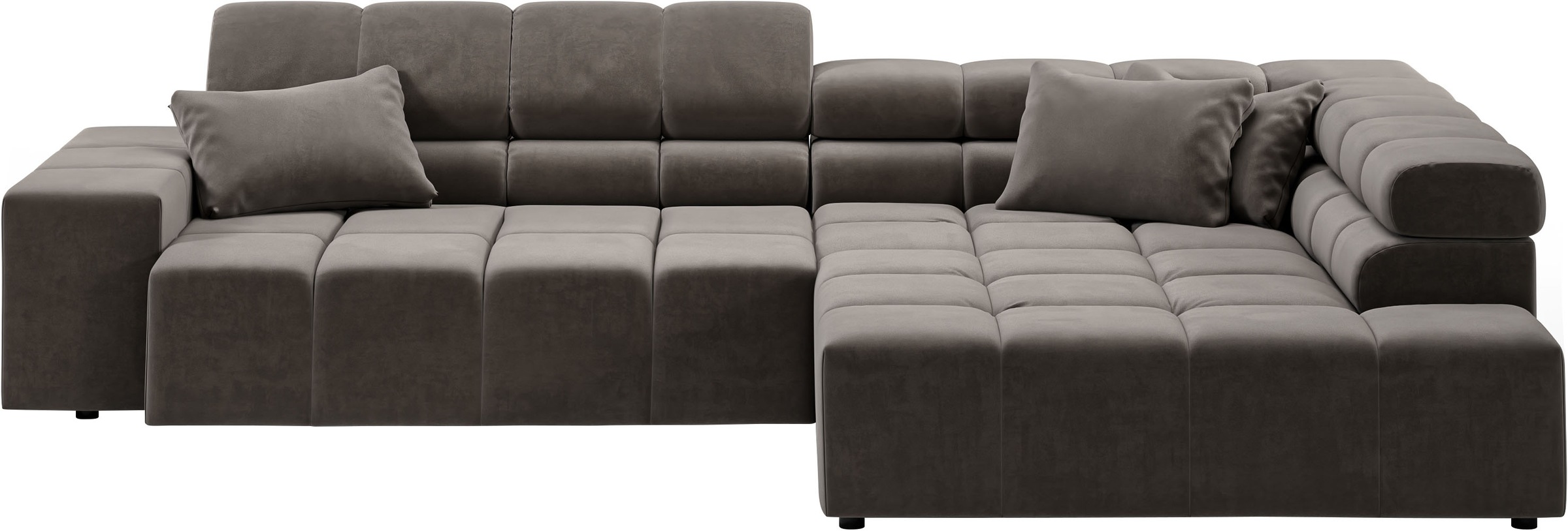 INOSIGN Ecksofa "Ancona incl. Kopfteilverstellung, Zierkissen Breite 319cm, günstig online kaufen