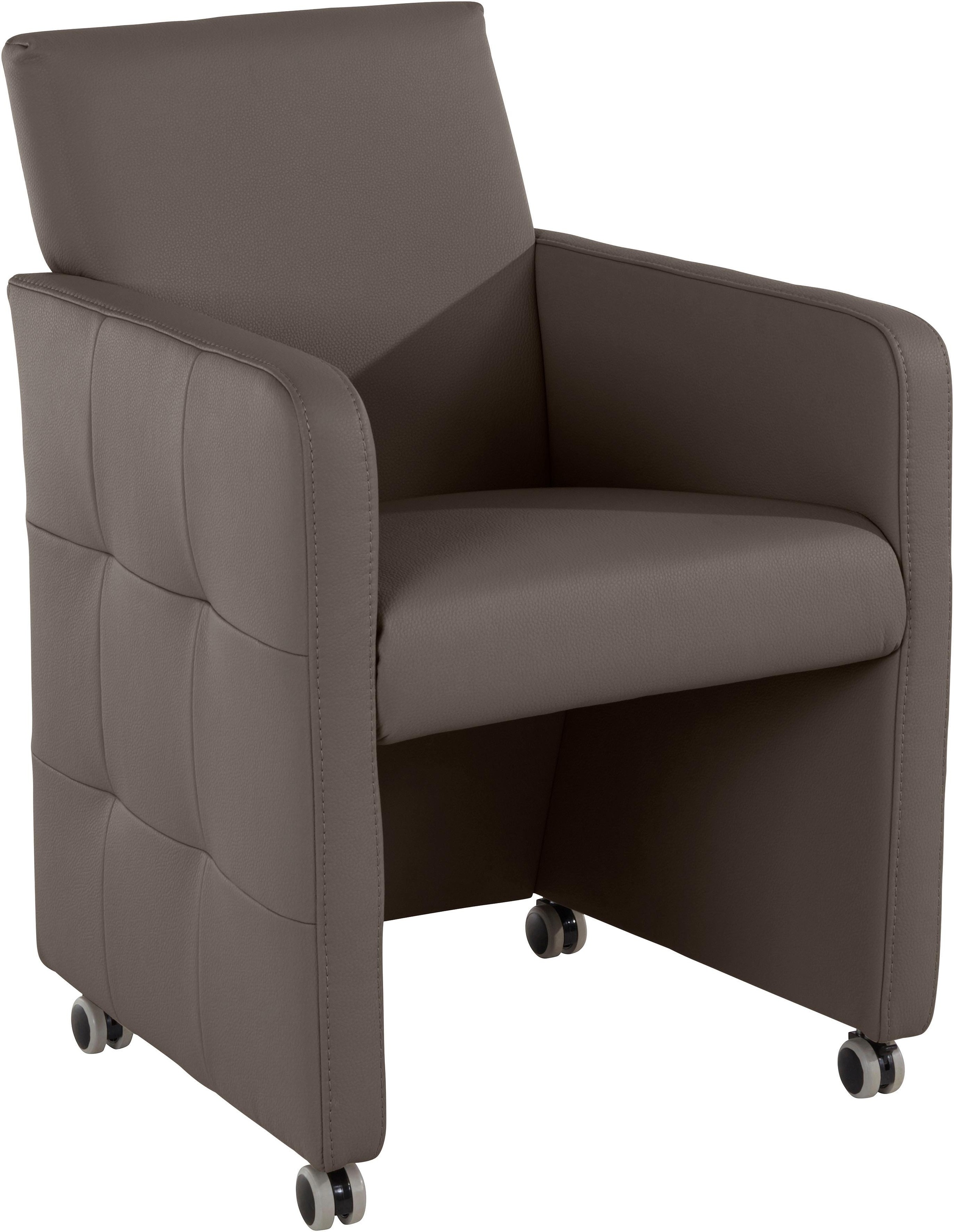 exxpo - sofa fashion Sessel »Barista Clubsessel auf Rollen, schmale Armlehn günstig online kaufen