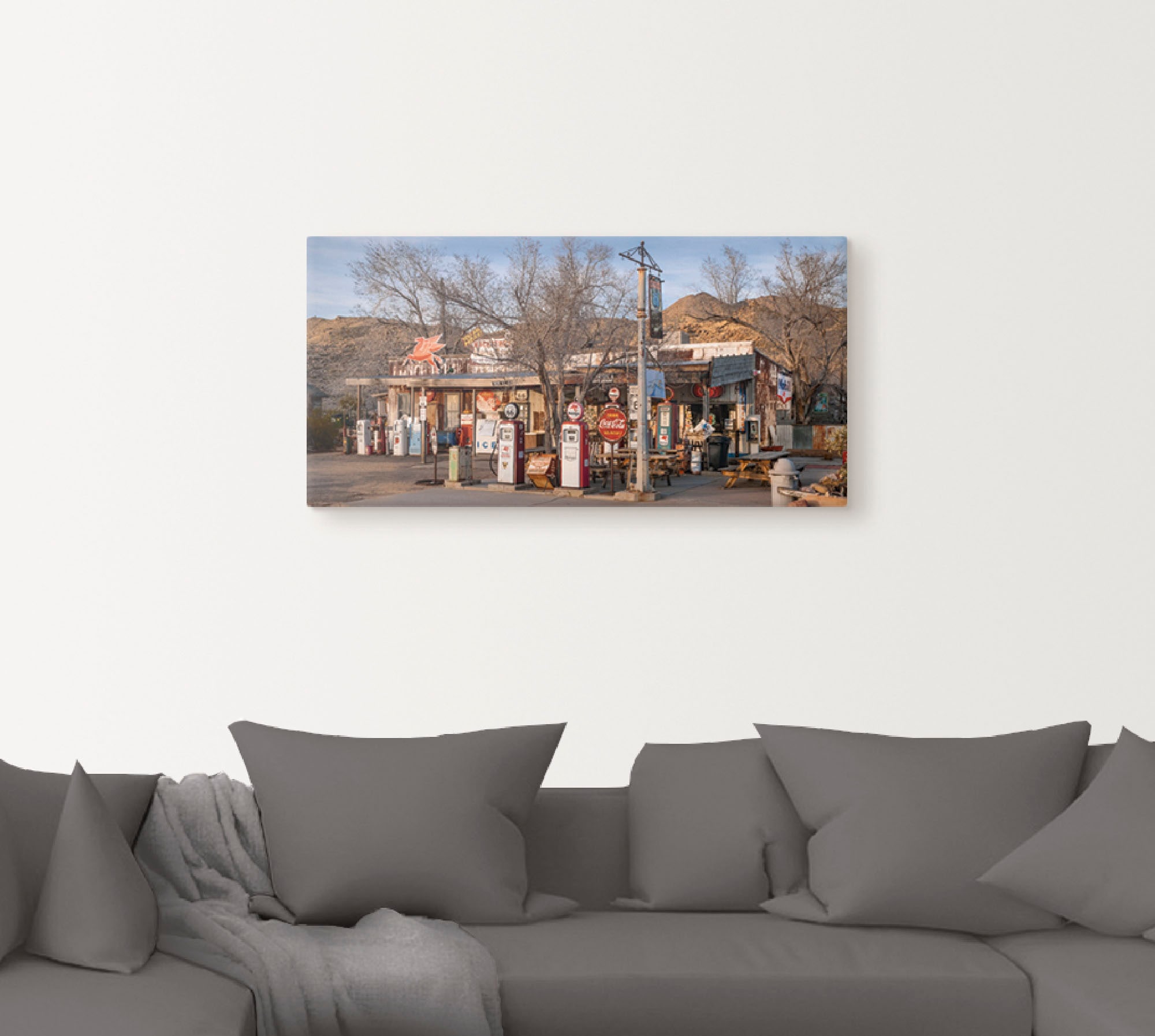 Artland Wandbild »Tankstelle an der Route 66 in Arizona« Gebäude 1 Stk. tlg. als Leinwandbild in verschied. Größen