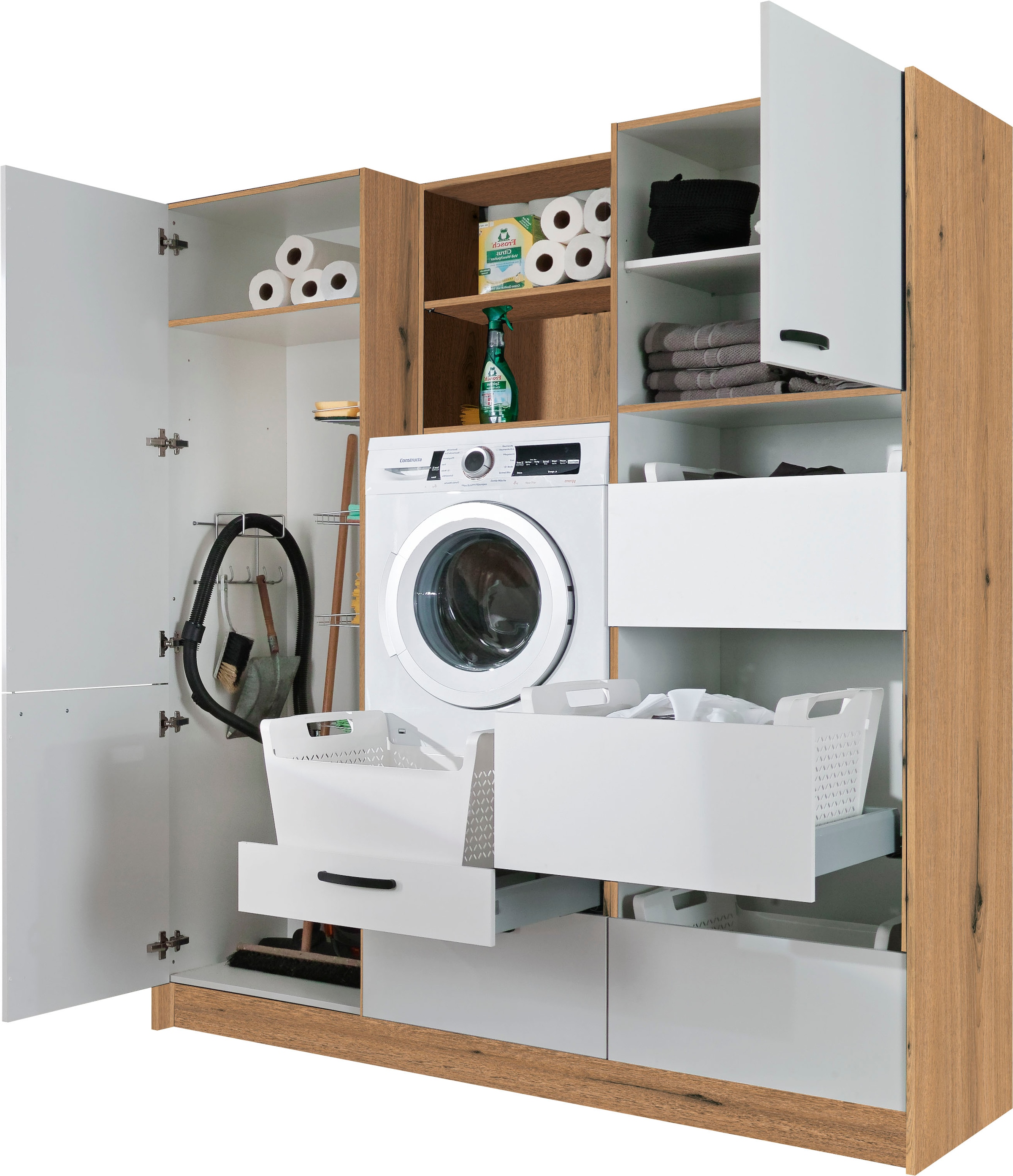 Express Küchen Schrank-Set »Arta« Komplett-Set, ohne Geräte, vormontiert, mit Soft-Close-Funktion, Stellbreite 185 cm, 7 Stk. tlg.