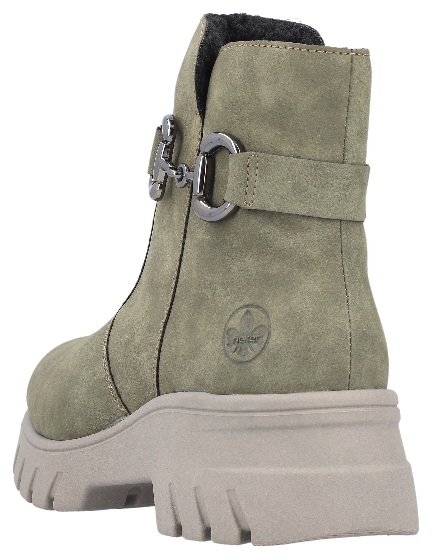 Rieker Winterstiefelette, Winterboots, Plateausohle, mit Zierschnalle und Innenreißverschluss