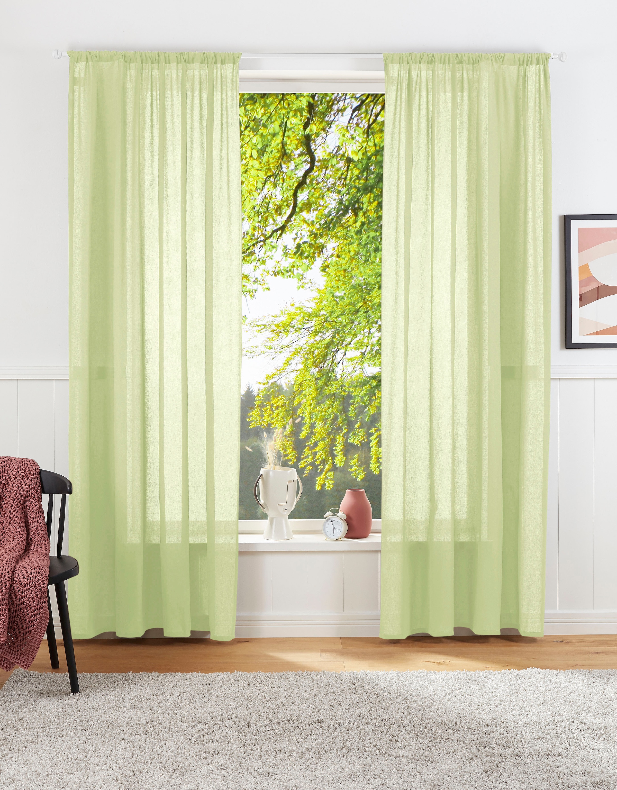 LeGer Home by Lena Gercke Vorhang »Lanea«, (1 St.), Leinenoptik, 1 Schal, v günstig online kaufen