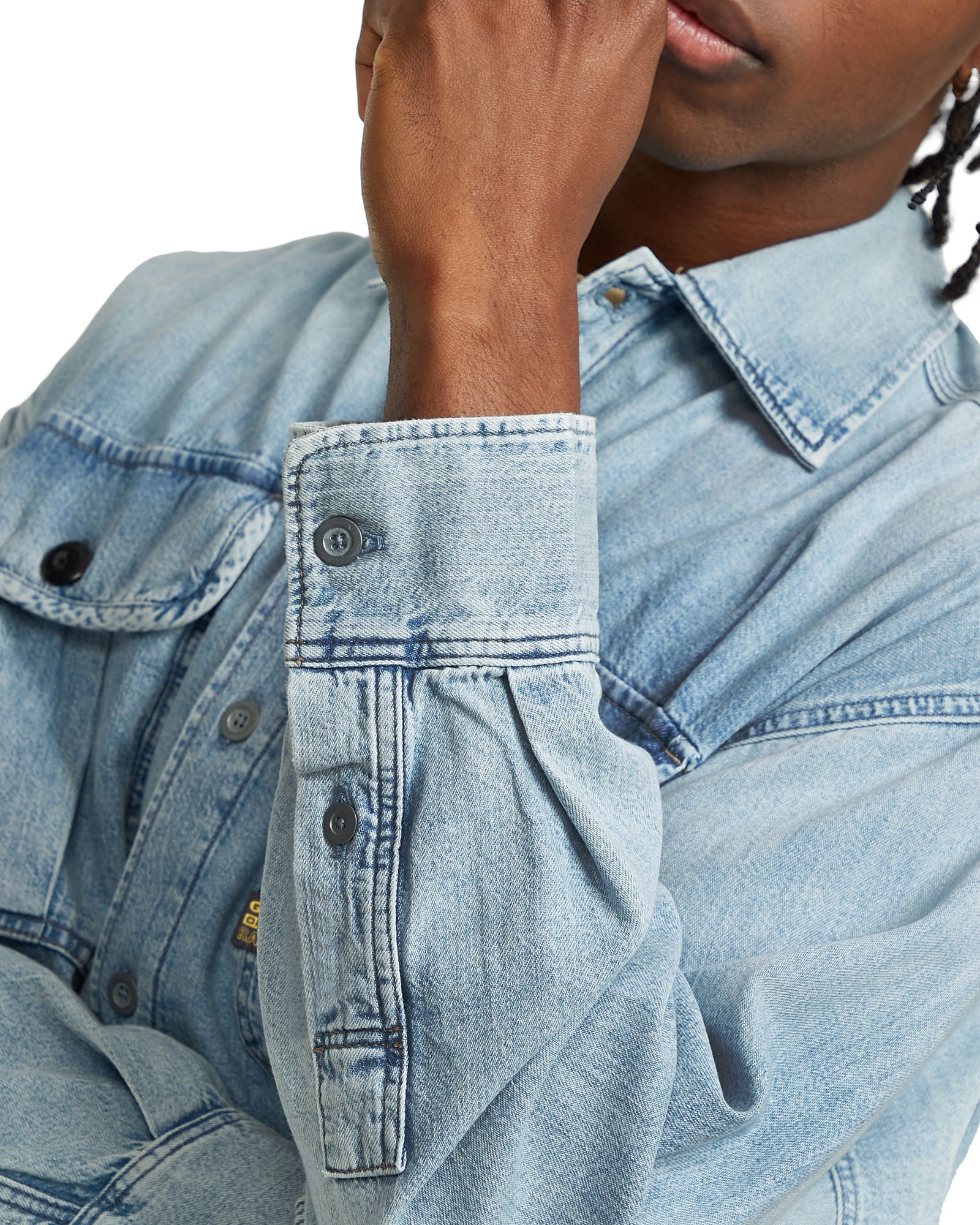 G-STAR Langarmshirt »2 Pocket Pleated Boxy Hemd«