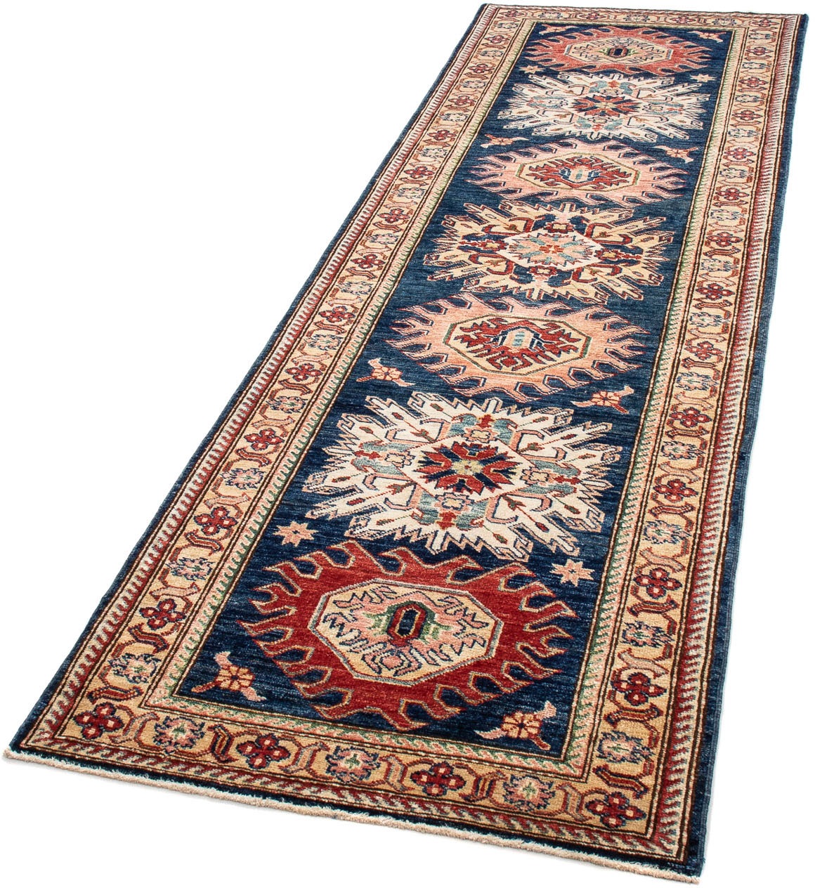 morgenland Orientteppich »Ziegler - Kazak - 252 x 77 cm - dunkelblau«, rech günstig online kaufen