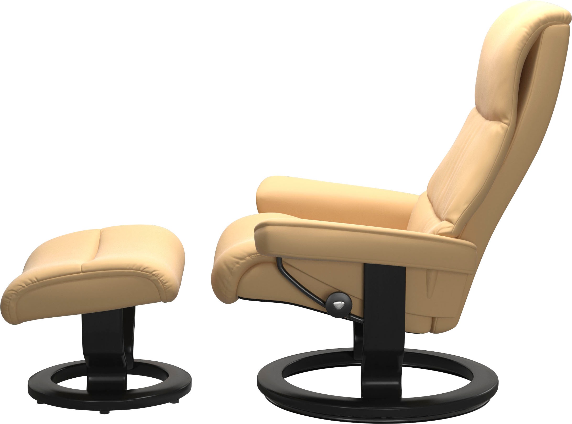 Stressless® Relaxsessel »View«, (Set, Relaxsessel mit Hocker), mit Classic Base, Größe S,Gestell Schwarz