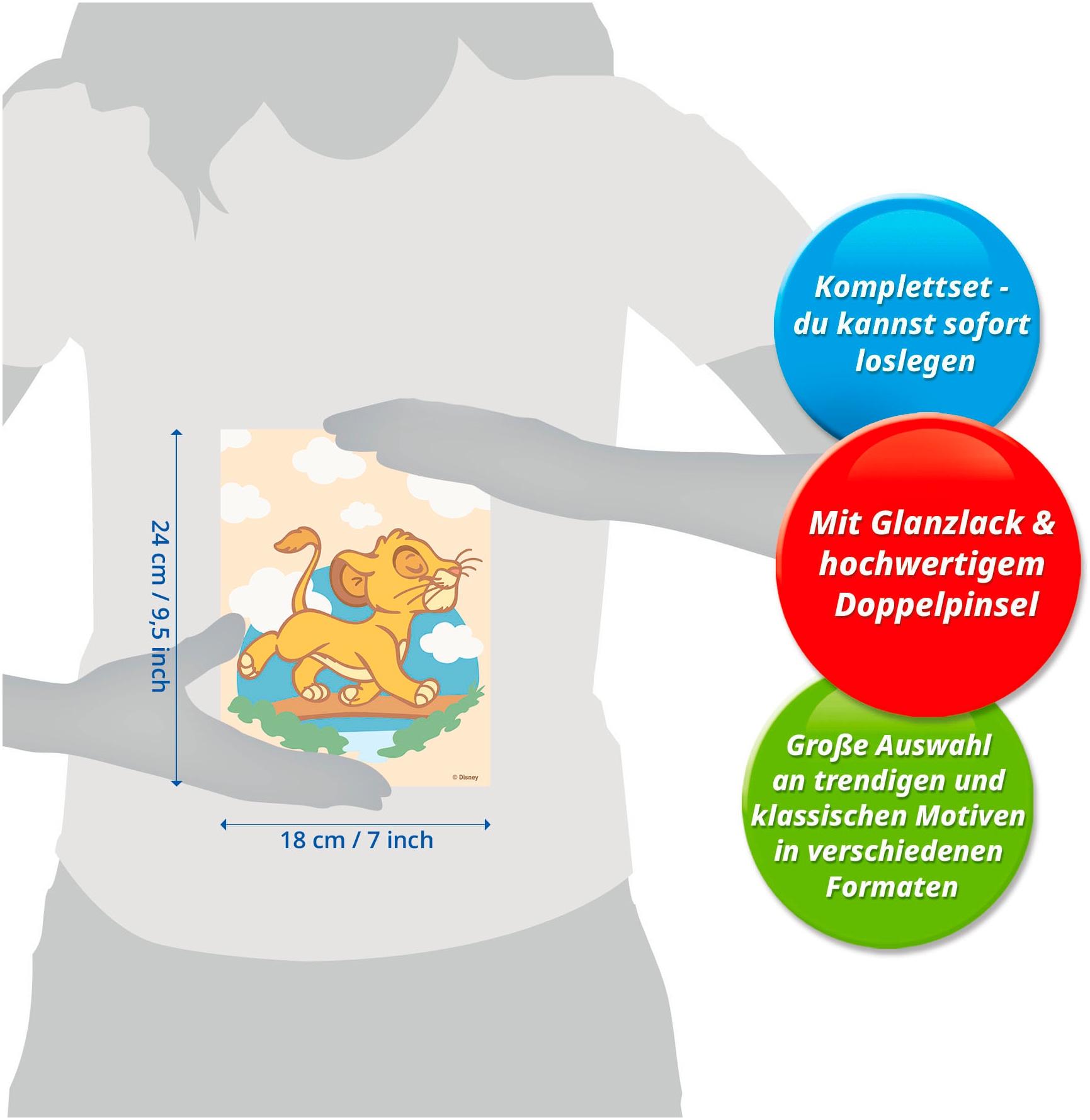 Ravensburger Malen nach Zahlen »CreArt, Hello Baby, Simba« für Erwachsene; Made in Europe