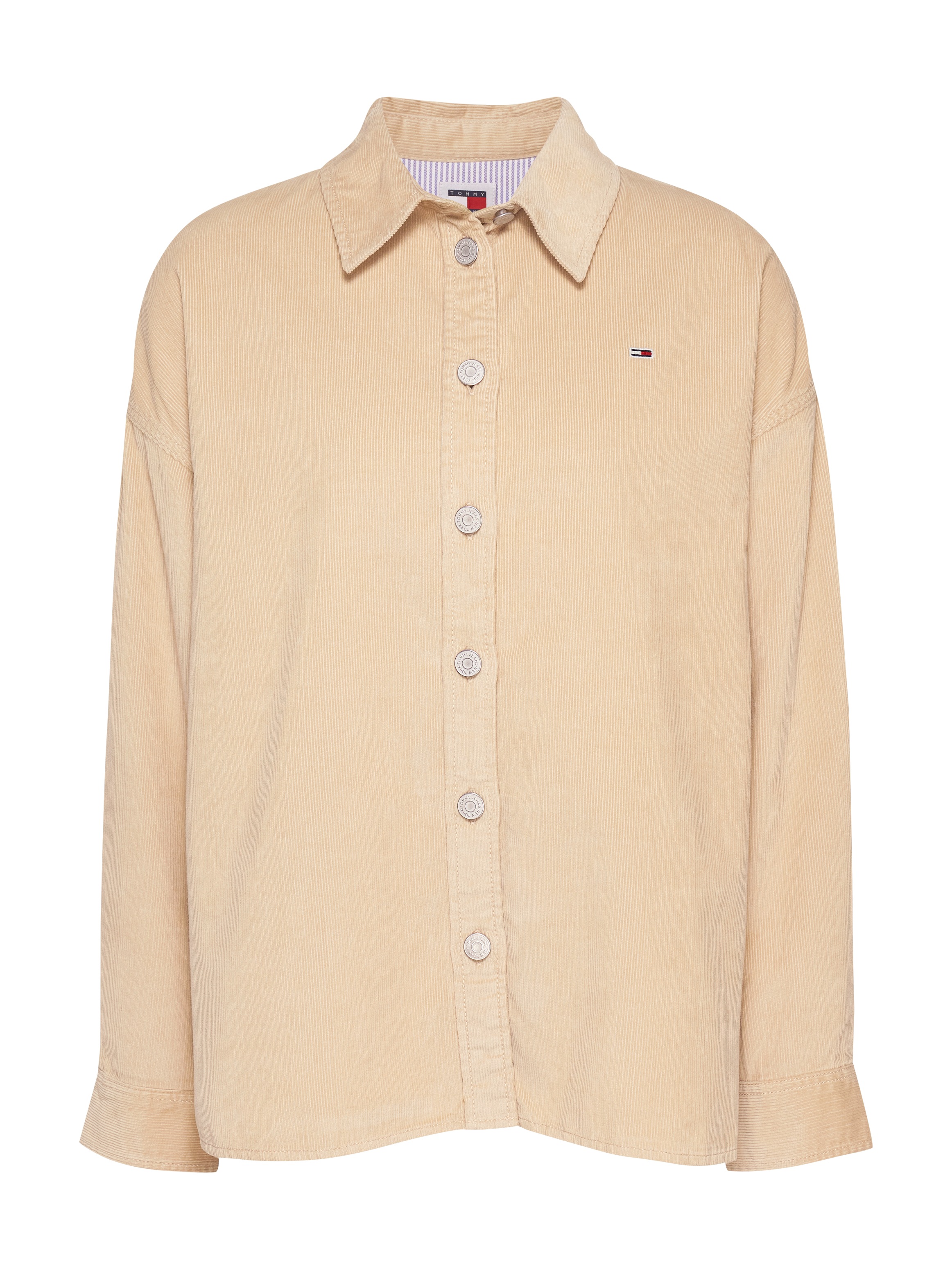 Tommy Jeans Outdoorbluse »TJW FINE CORD OVERSHIRT« aus Feincord, Logo-Flag