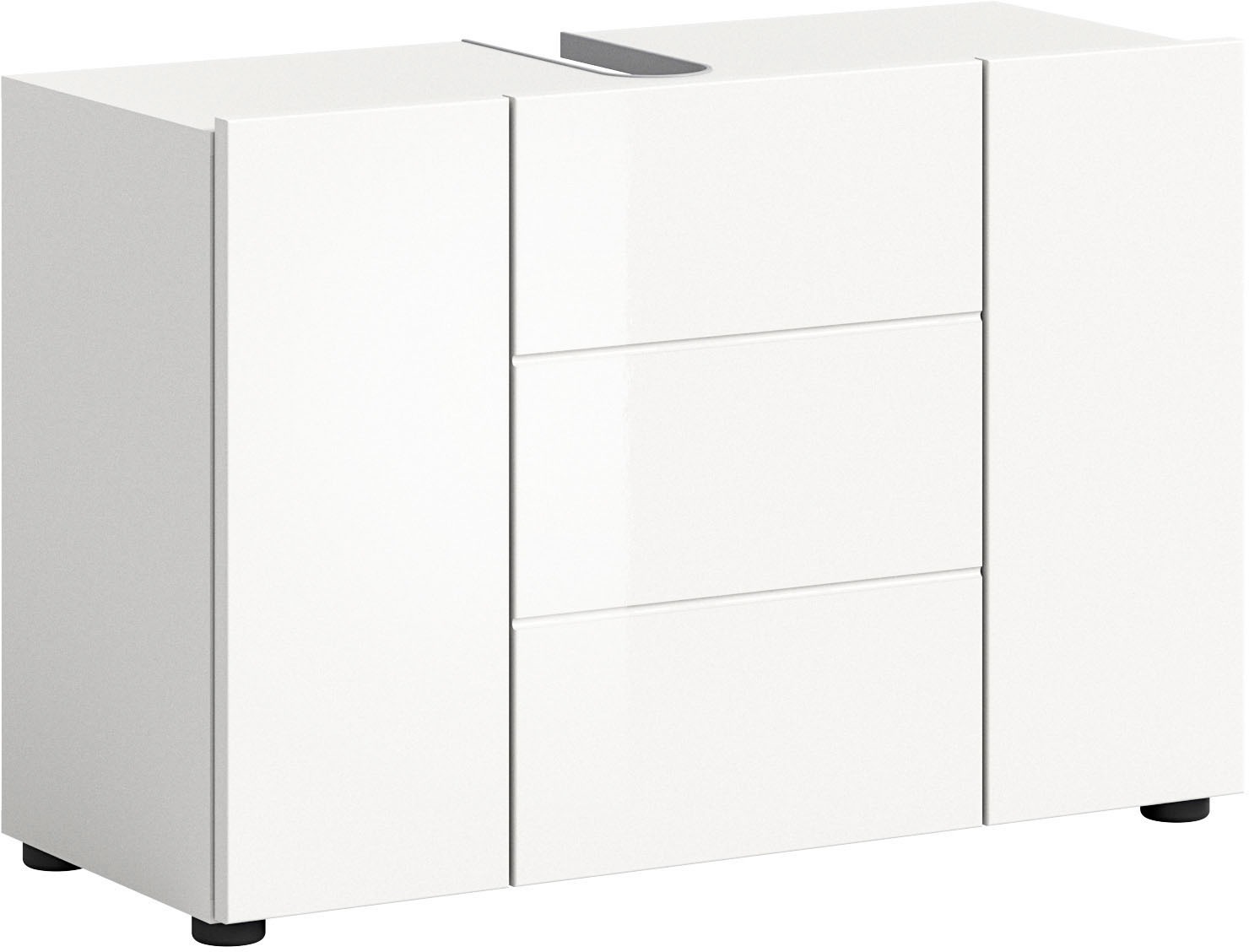 welltime Waschbeckenunterschrank »BIEL, TOPSELLER!, Breite 82 cm, 3 Türen, günstig online kaufen