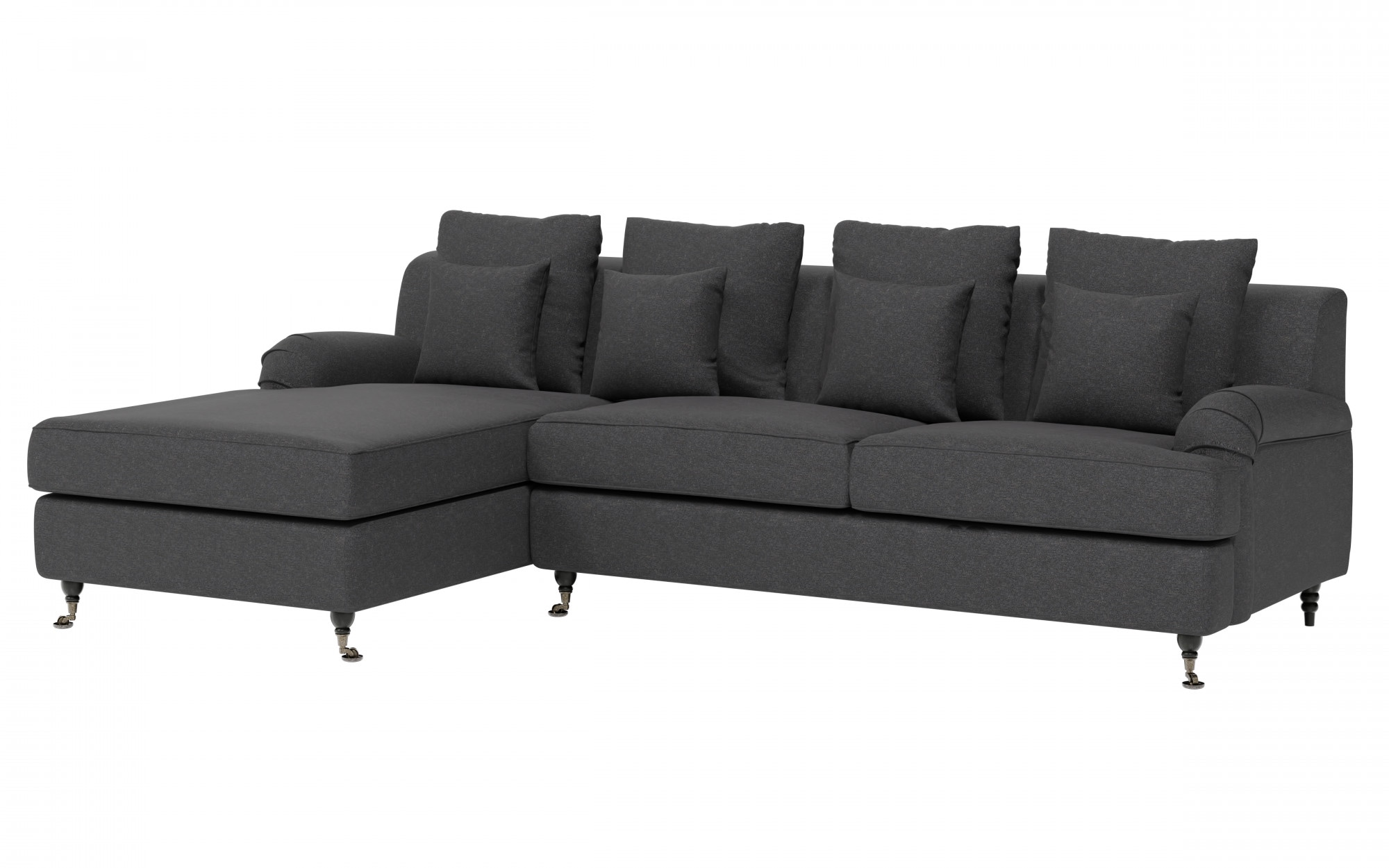 Guido Maria Kretschmer Home&Living Ecksofa »NORIN L-Form«, zwei Fußarten: vorne - Rollen, hinten - Holzfüße