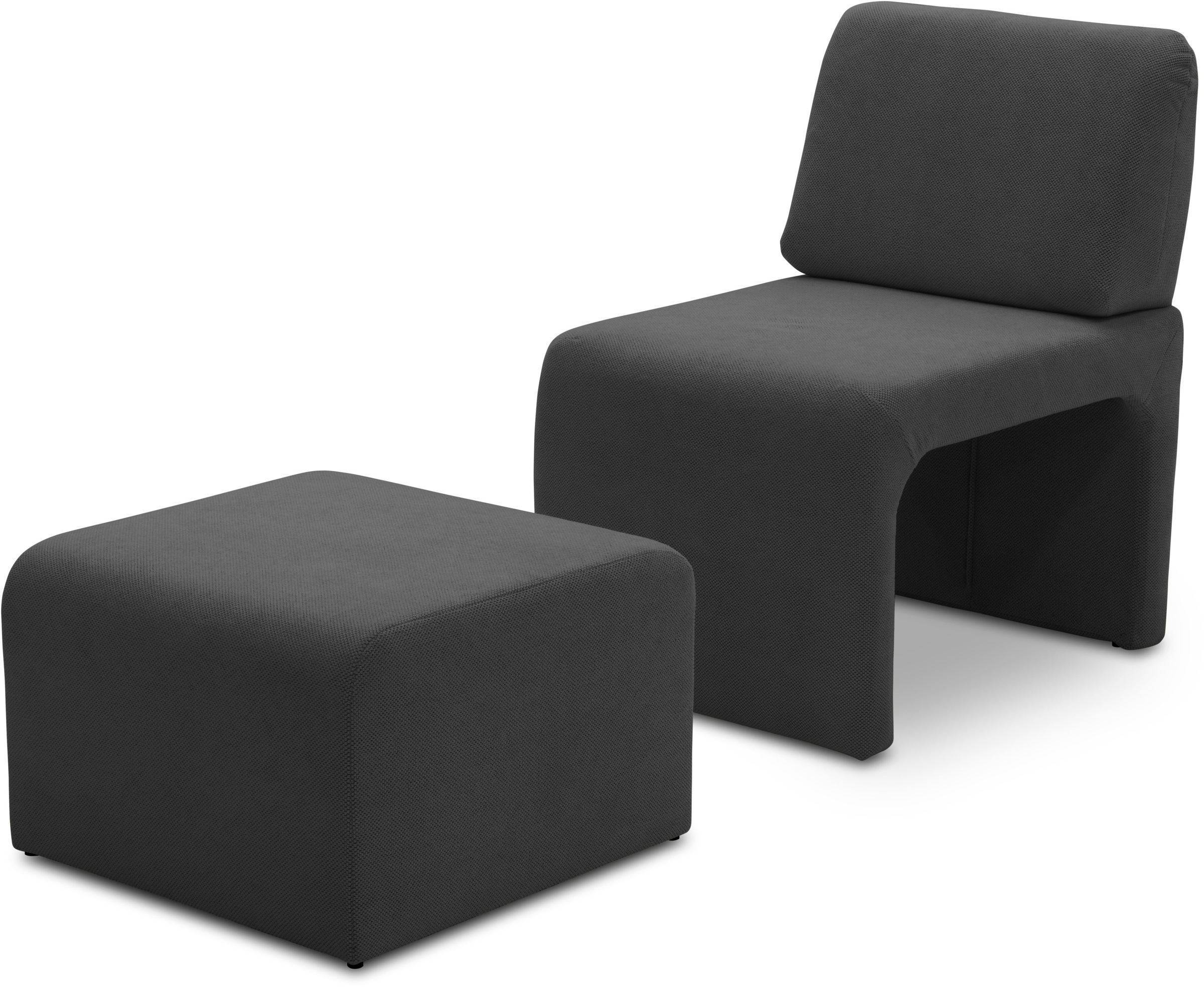 DOMO collection Sessel »mit Hocker 700017 ideal für kleine Räume, platzspar günstig online kaufen