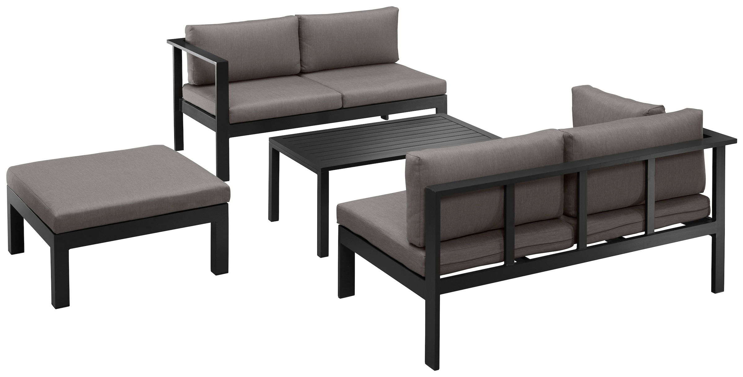 KONIFERA Gartenlounge-Set »Dubai«, (14 tlg.), Ecklounge, Tisch 100x59 cm