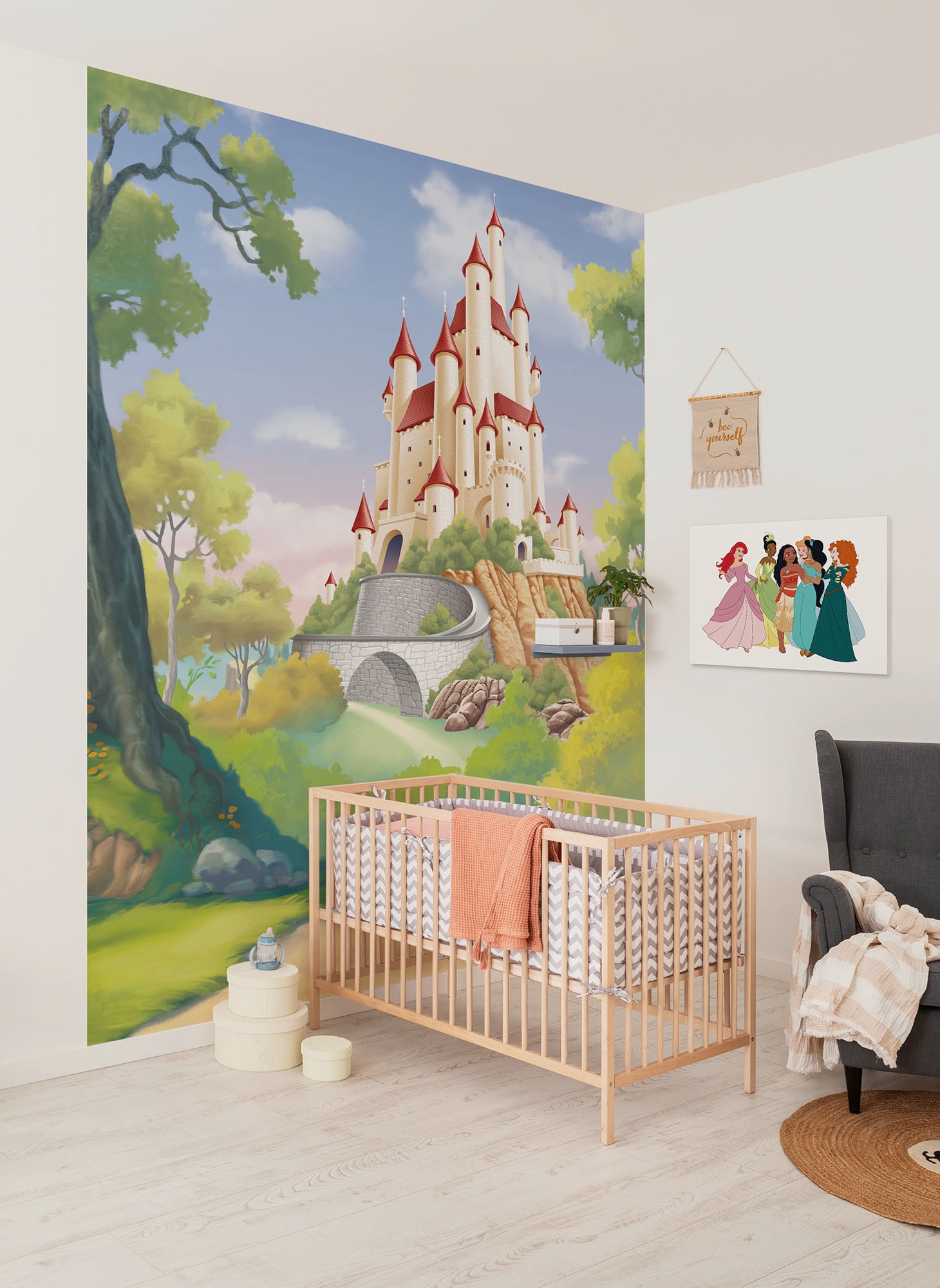 Komar Kindertapete »Disney Princess Snow White Castle«, bedruckt