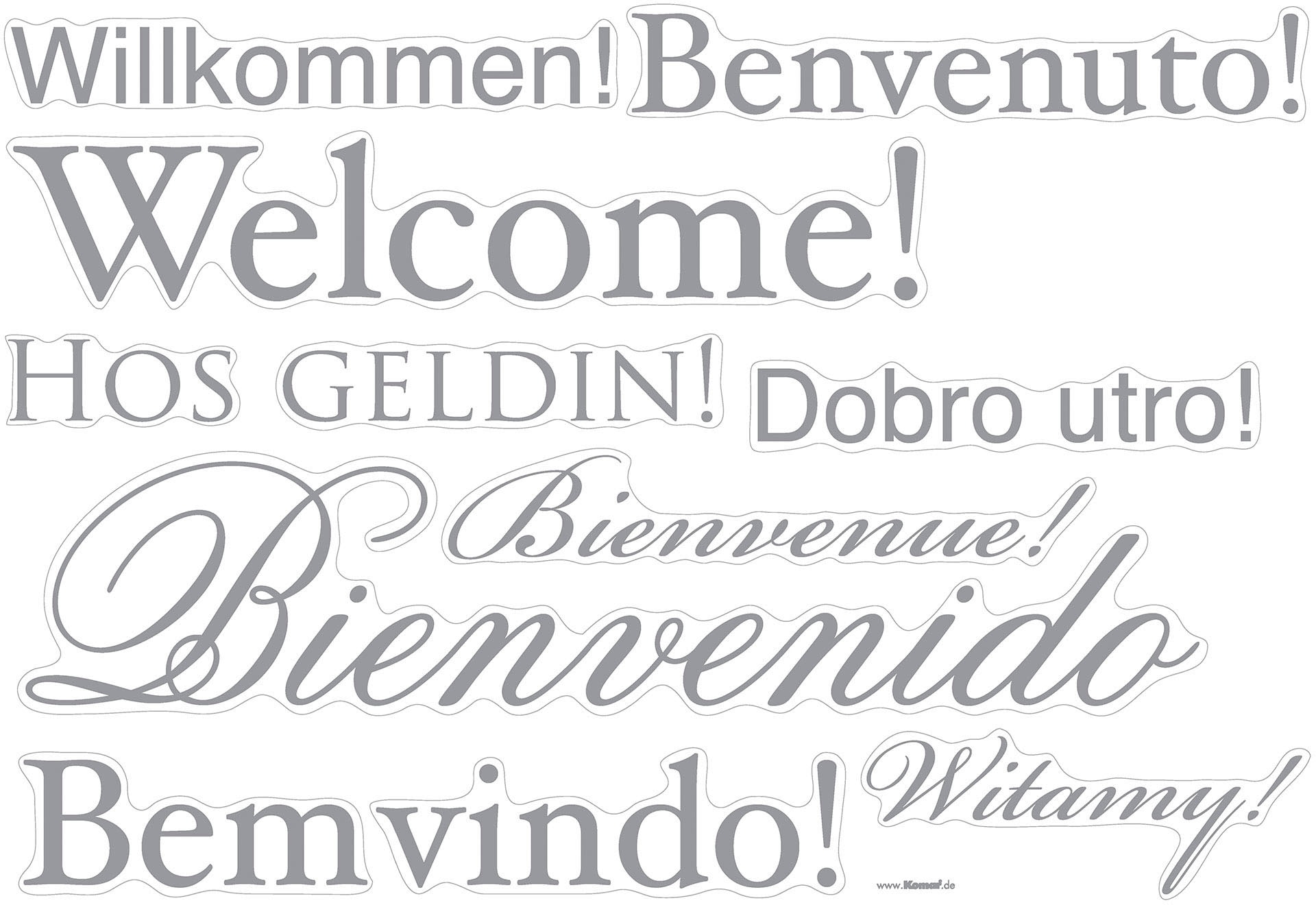 Komar Wandtattoo »Wandtattoo - Welcome - Größe 50 x 70 cm«, (11 St.)