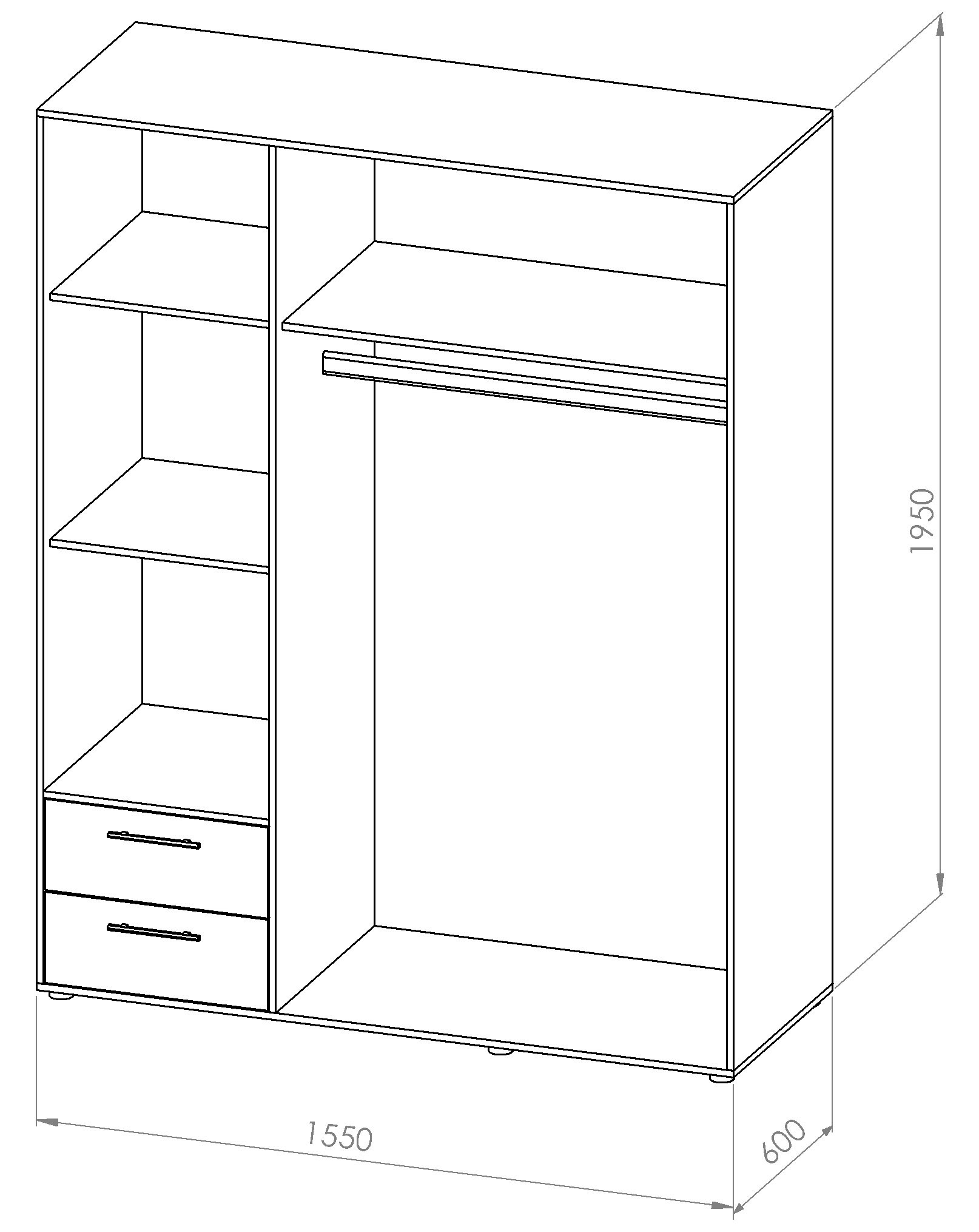Schlafkontor Kleiderschrank »Valencia«