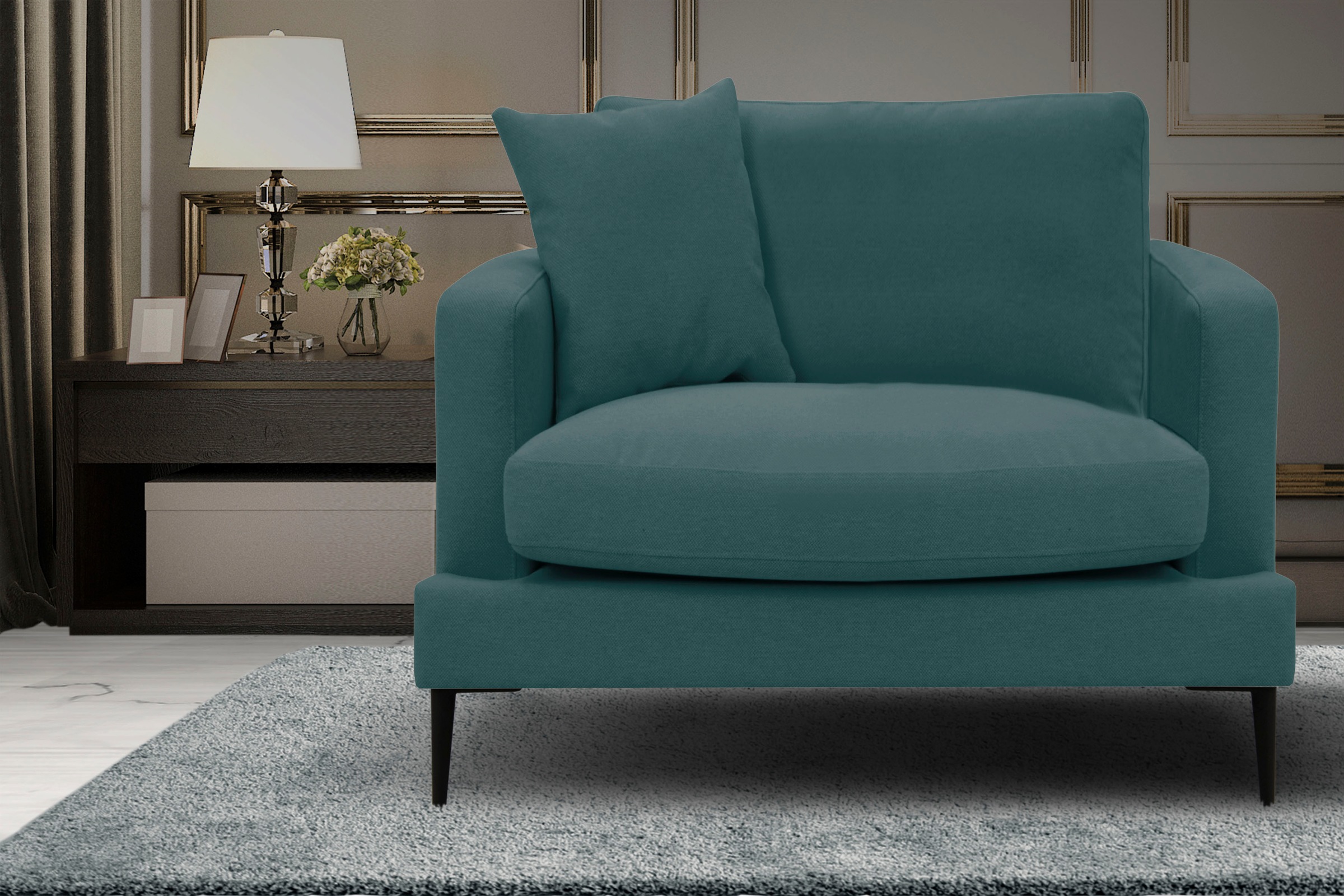 Leonique Sessel »Cozy Loungesessel, Designersessel, Maße B/T/H: 91/97/80 cm günstig online kaufen