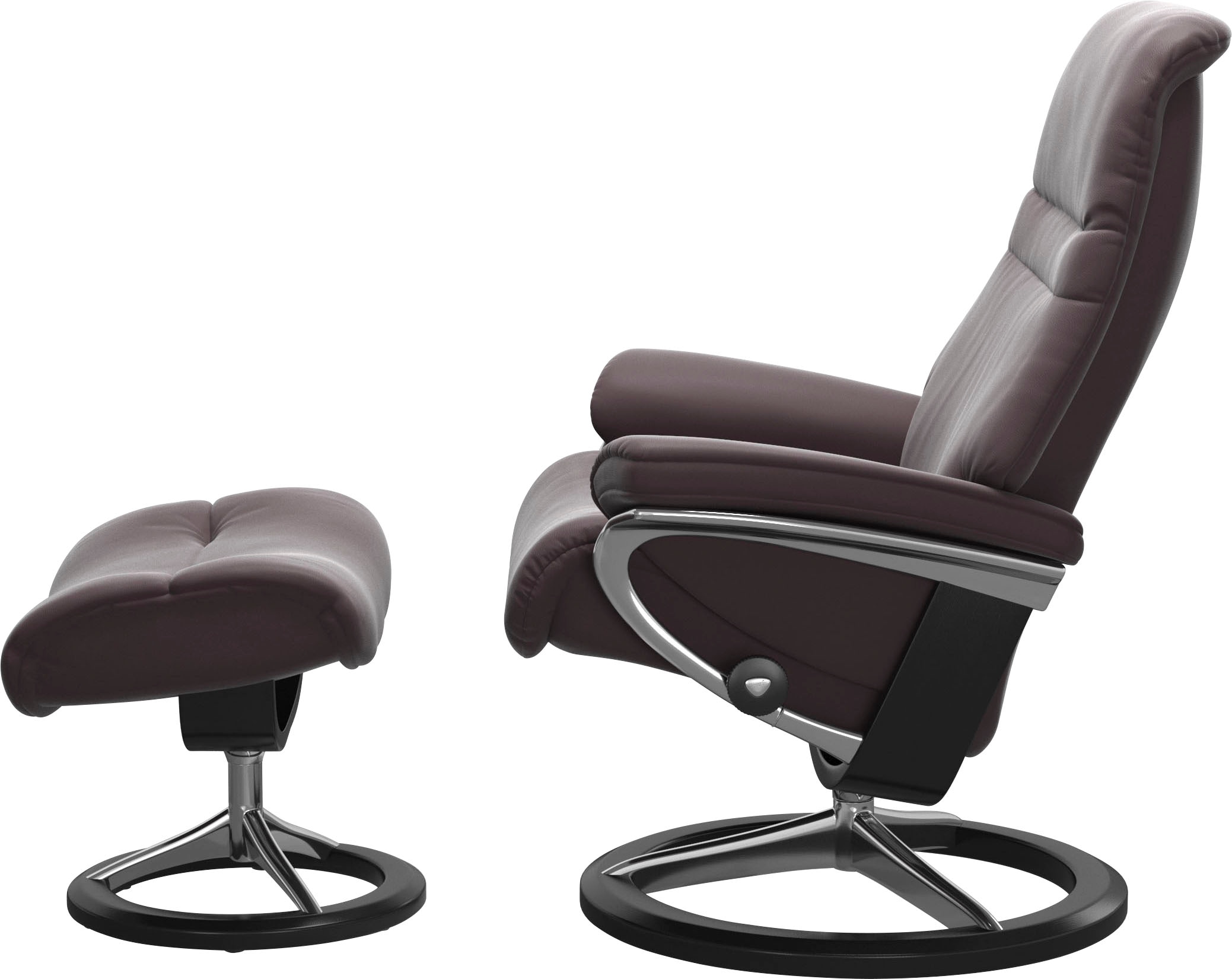 Stressless® Relaxsessel »Sunrise«, (Set, Relaxsessel mit Hocker), mit Signature Base, Größe M, Gestell Schwarz