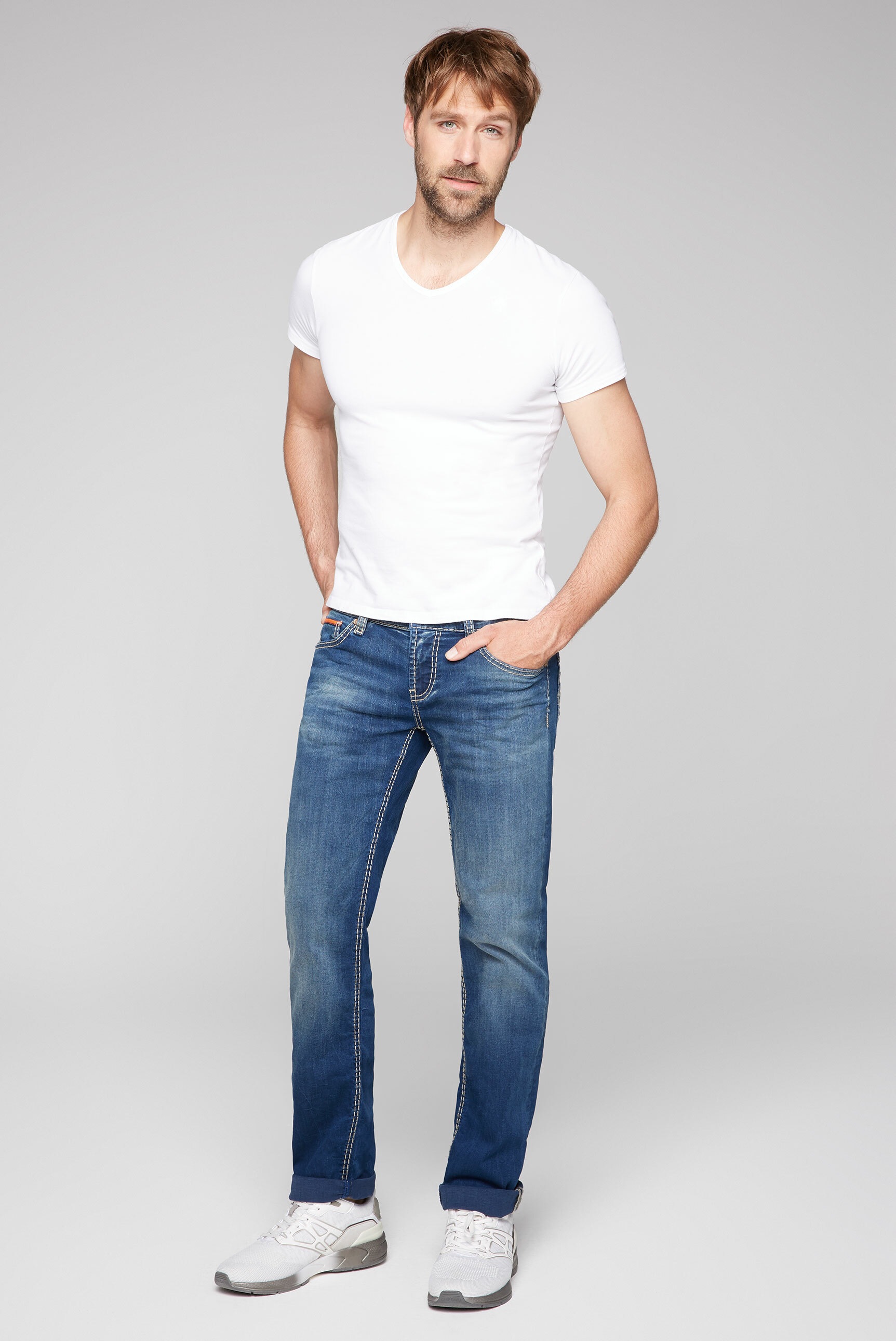 CAMP DAVID Regular-fit-Jeans, mit breiten Nähten
