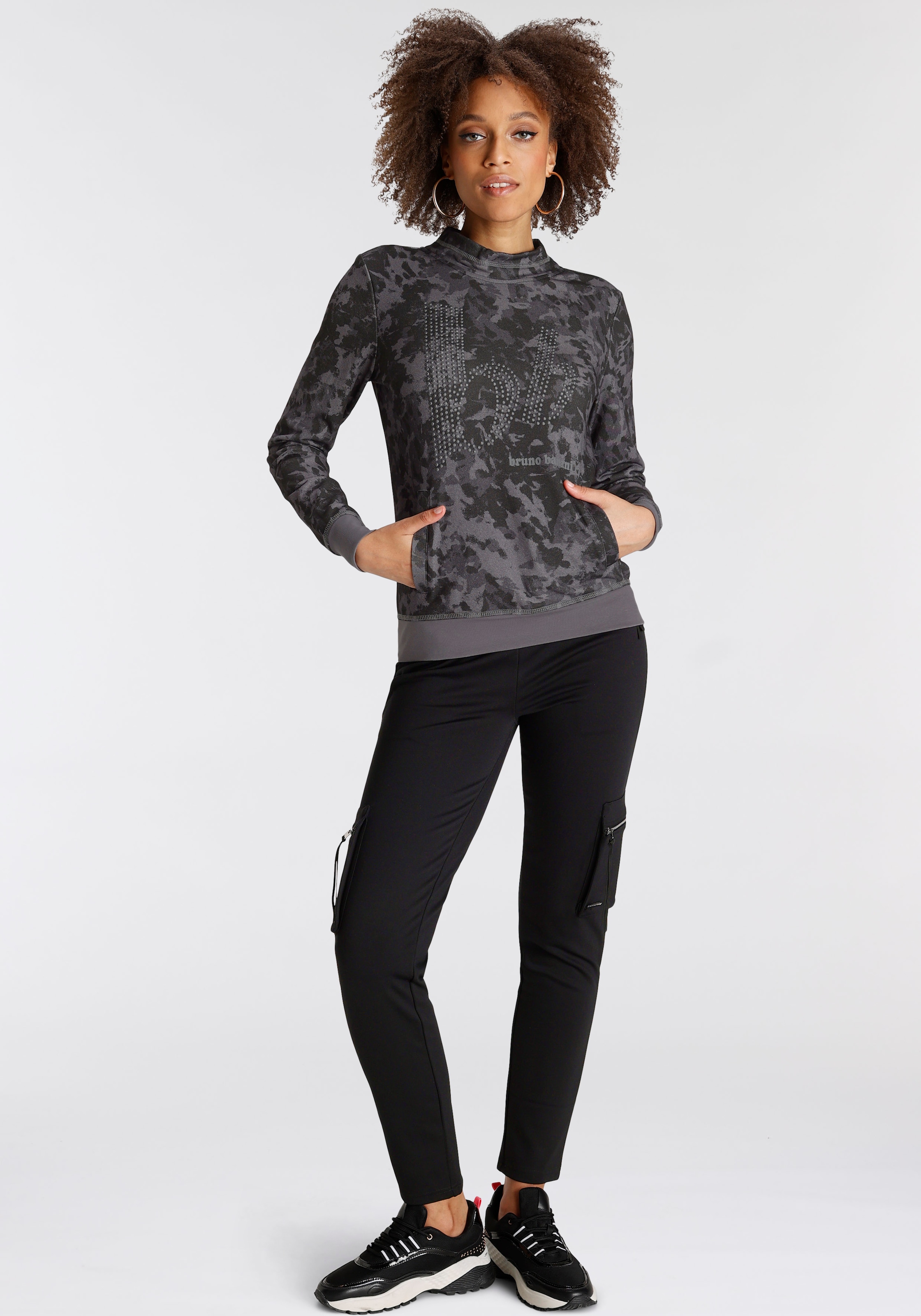 Bruno Banani Sweatshirt, Glitzer-Druck  NEUE KOLLEKTION