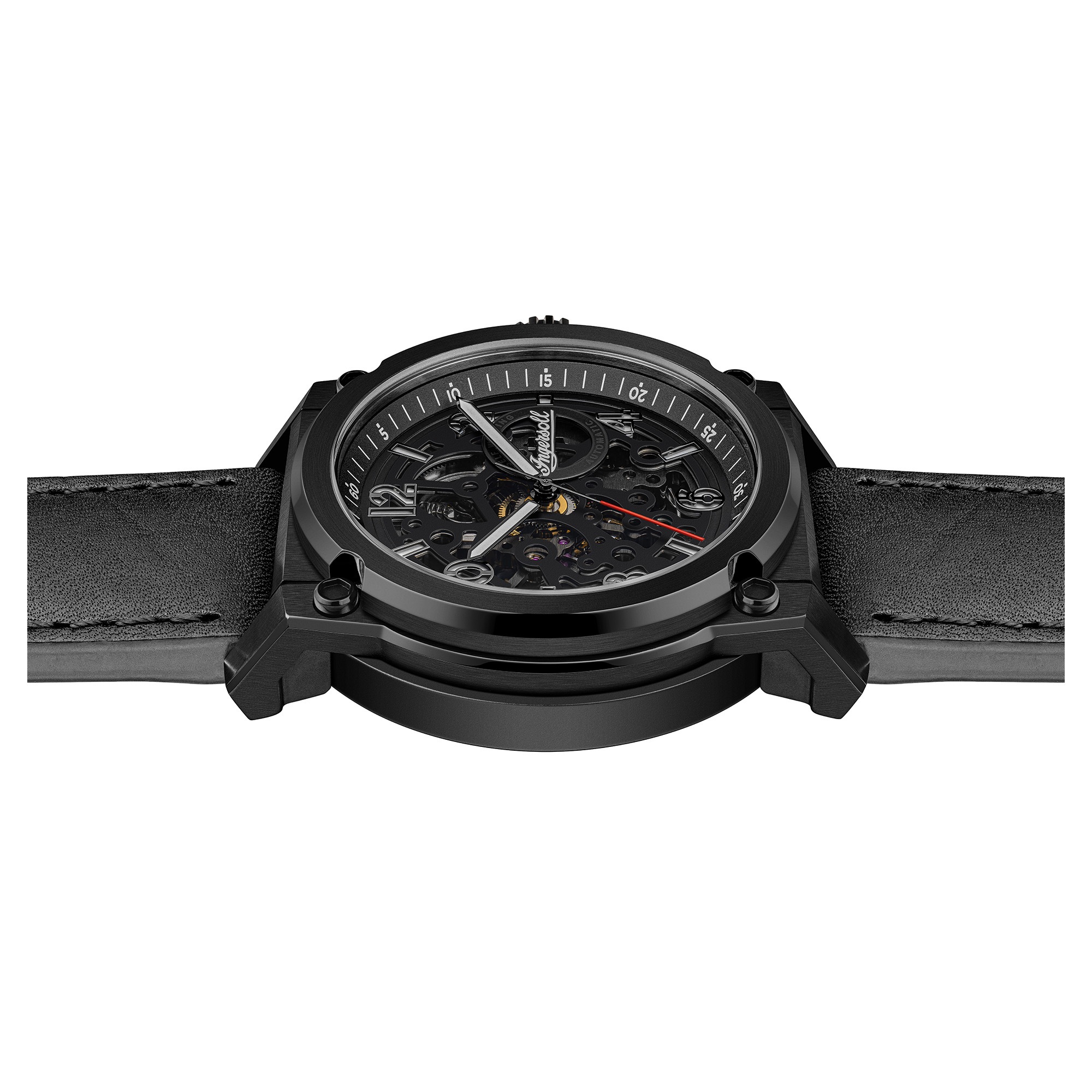 Ingersoll Automatikuhr »The Anvil« Armbanduhr, Herrenuhr, Mechanische Uhr, Lederarmband, analog