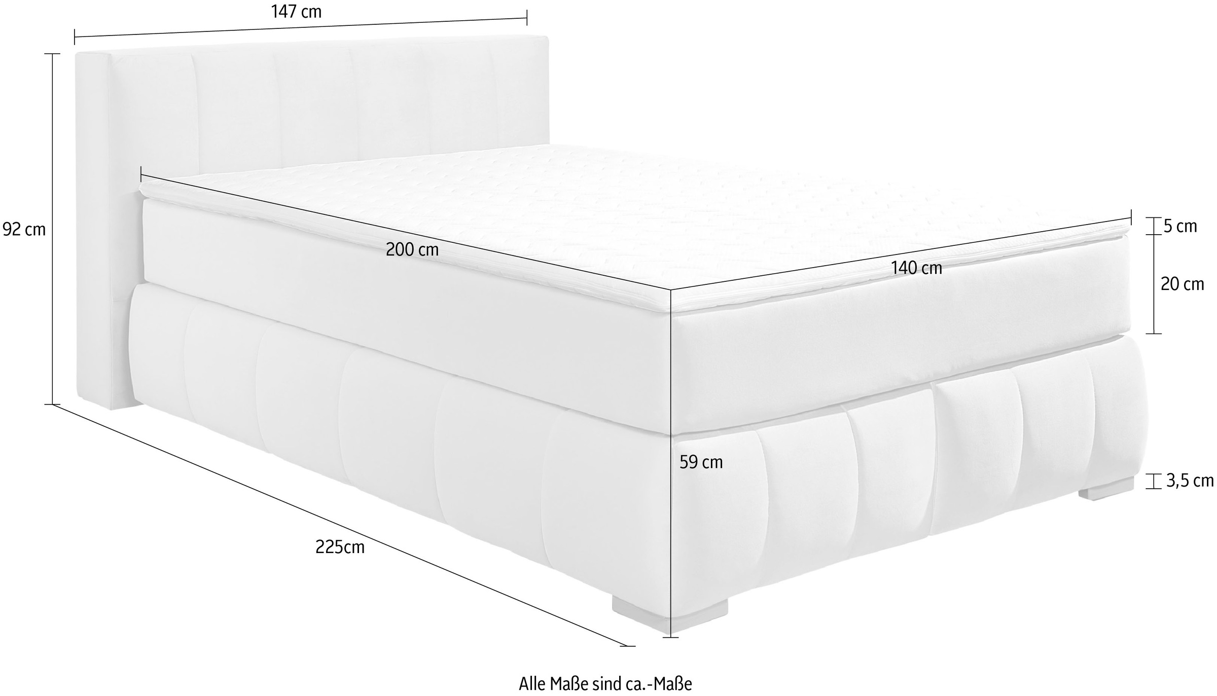 9. Bild von Guido Maria Kretschmer Home&Living Boxspringbett »Chelles«, inkl. Kaltschaumtopper, in 5 Breiten und 3 Ausführungen