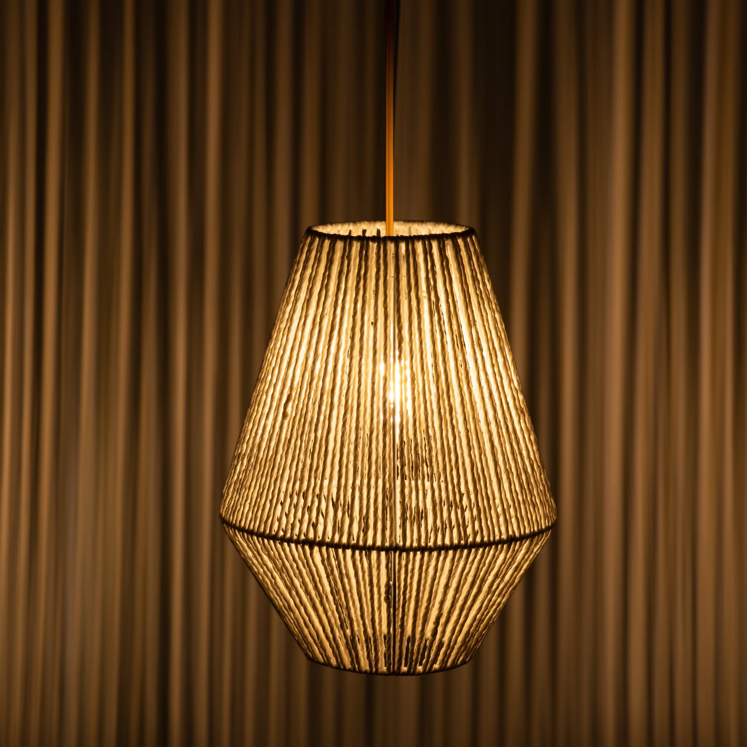 Paco Home Pendelleuchte »Pablo«, 1 flammig, Leuchtmittel E27 | ohne Leuchtmittel, LED Pendellampe E27, Optik Boho Korb Wohnzimmer Esszimmer Flur