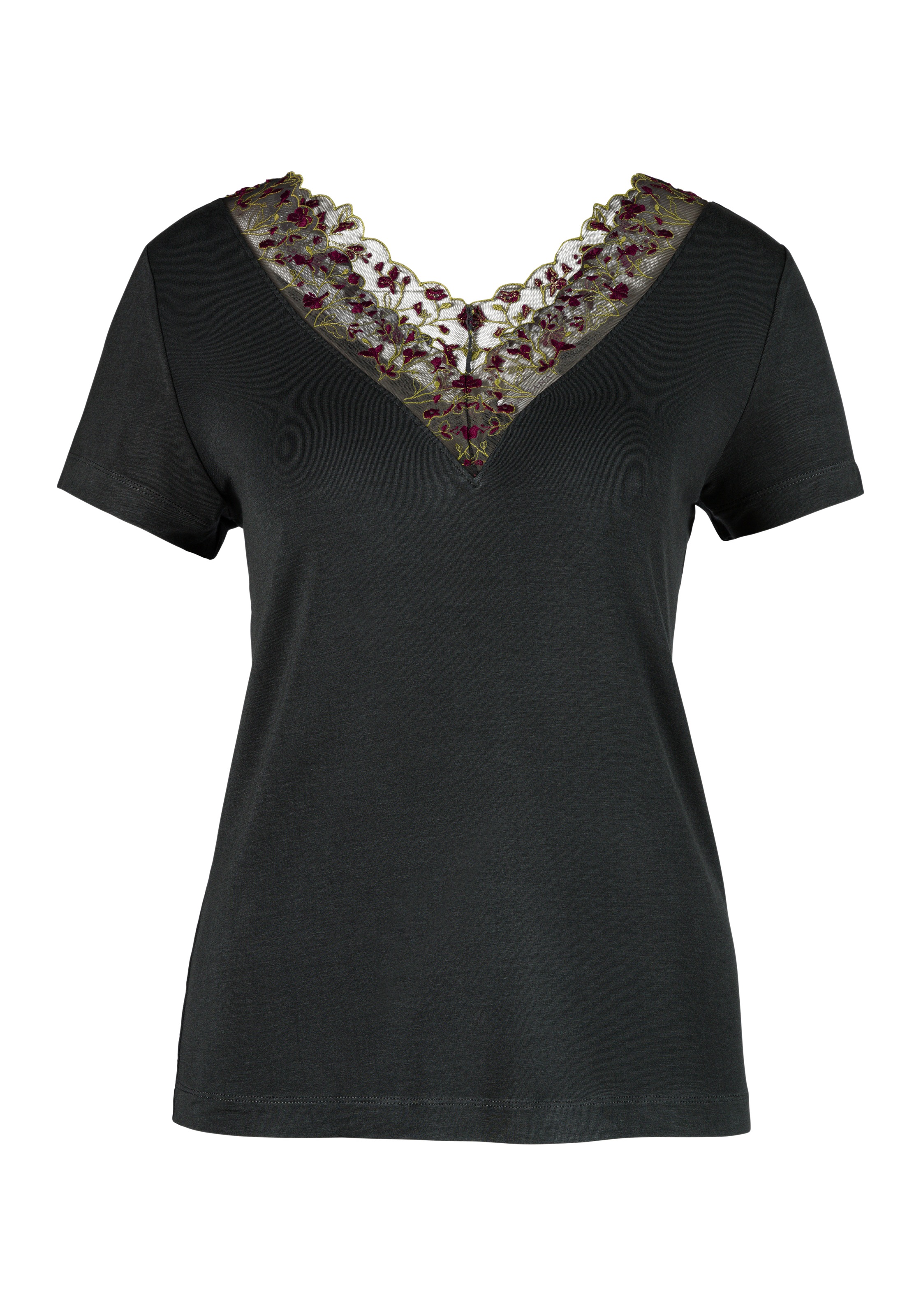 LASCANA Pyjama Set, 2 mit bunten Spitzendetails