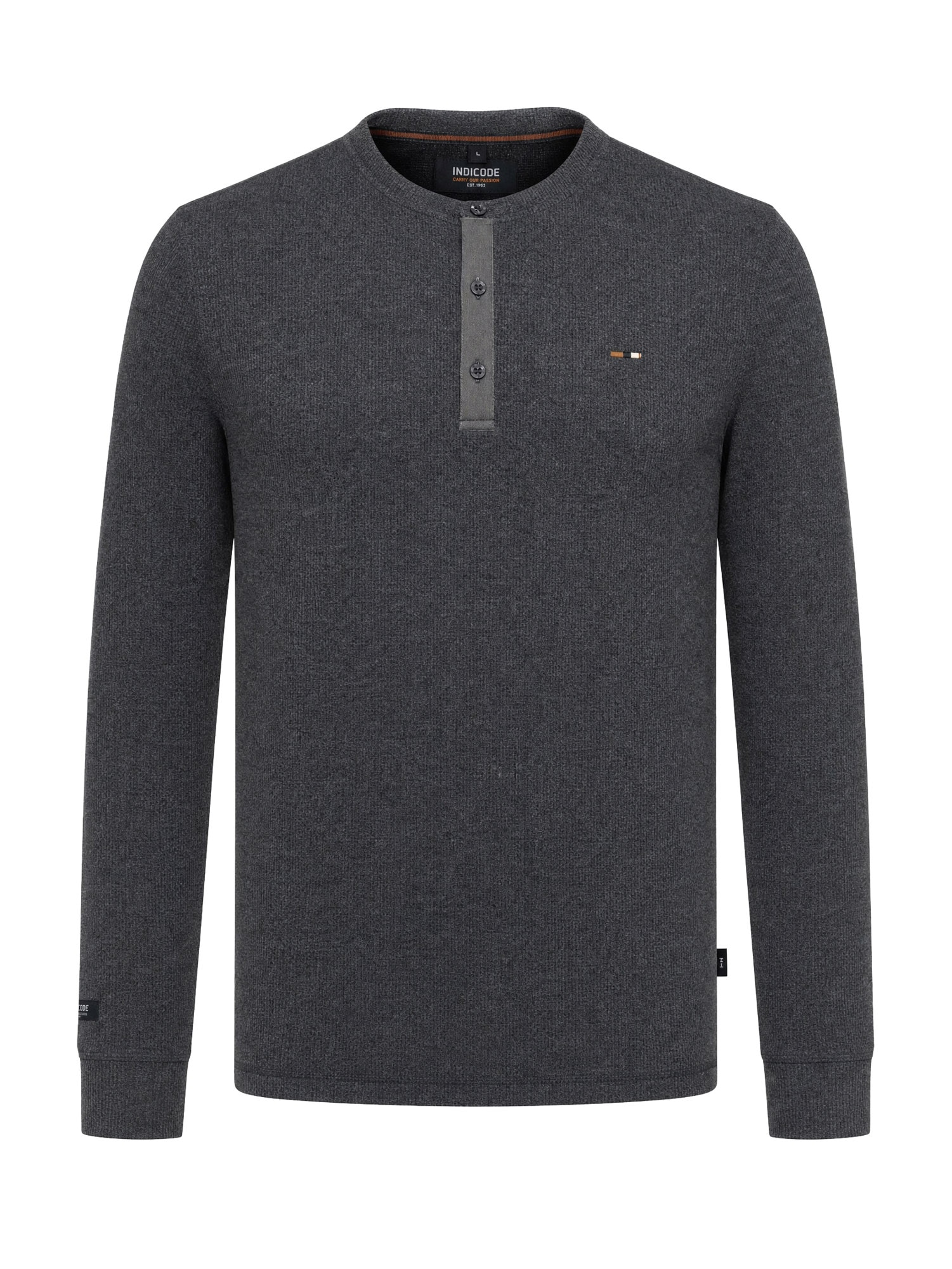 Indicode Sweatshirt »INDorburn Grandad«, Materialmix, regular fit
