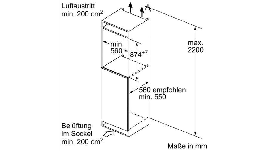 8. Bild von NEFF Einbaukühlschrank »KI2221SE0«, KI2221SE0, 87,4 cm hoch, 54,1 cm breit, Fresh Safe: Schublade für flexible Lagerung von Obst & Gemüse