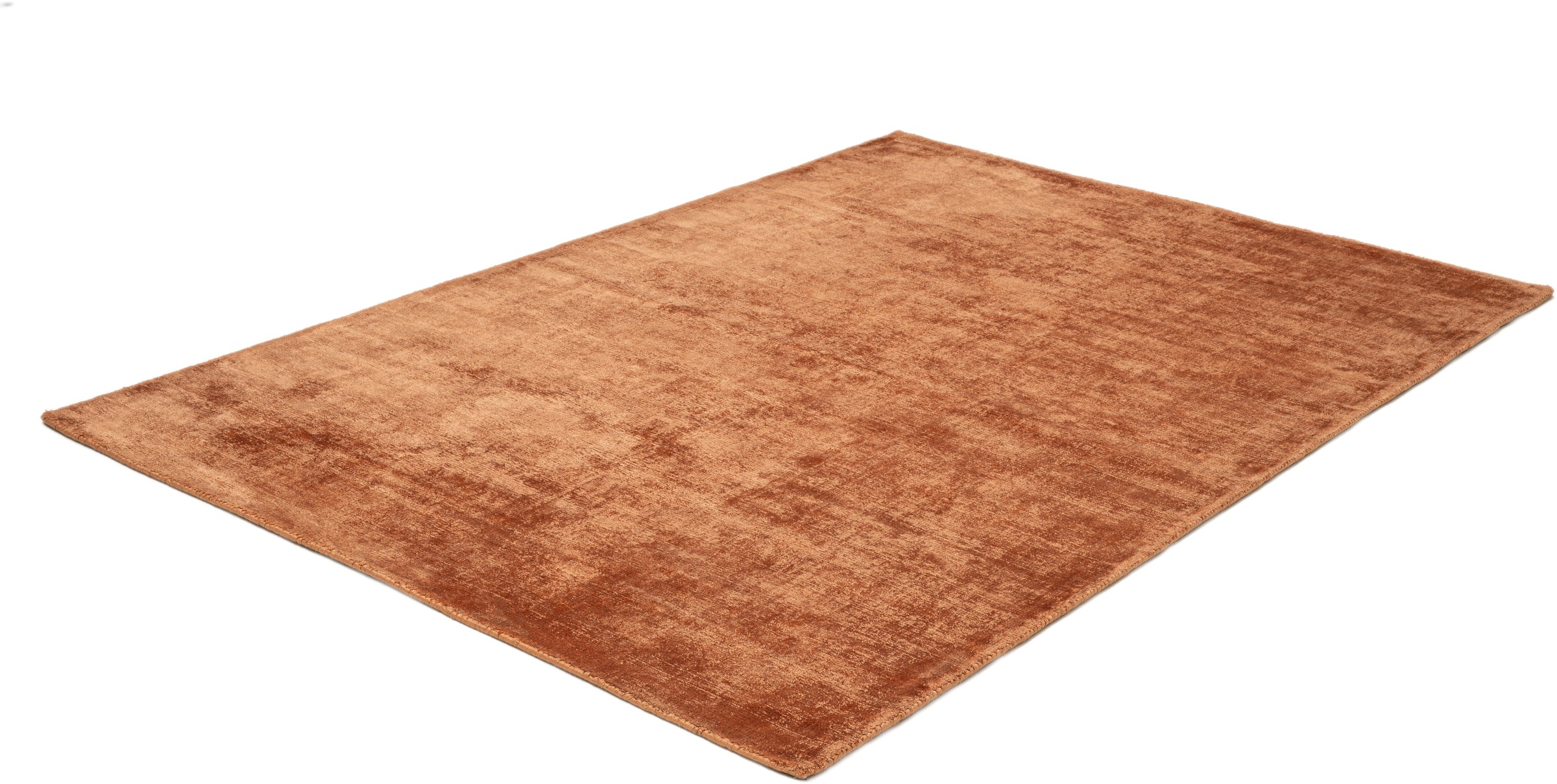 TOM TAILOR HOME Teppich »Shine uni«, rechteckig, 8 mm Höhe, Handweb Teppich, 100% Viskose, handgewebt, mit elegantem Schimmer