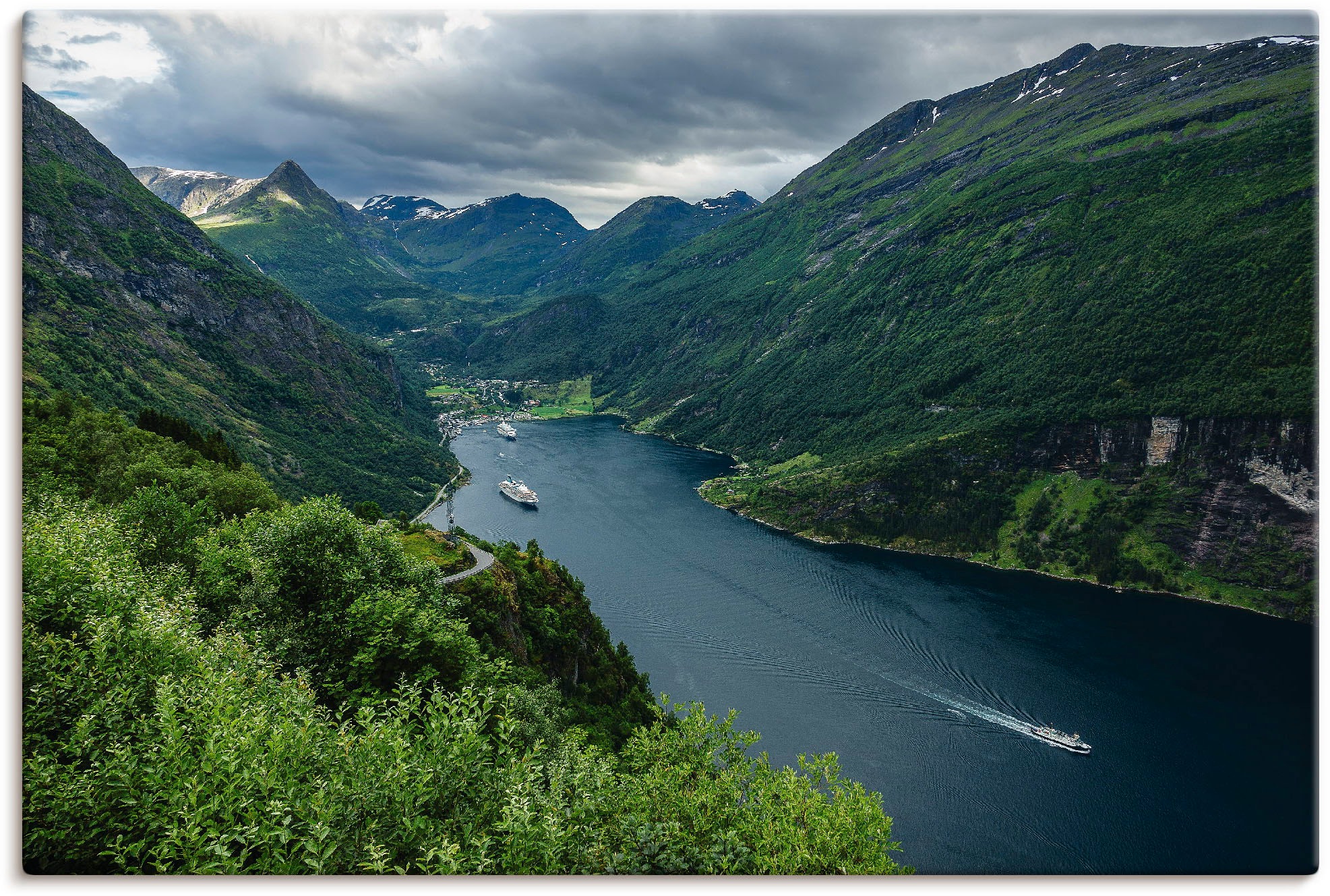 Artland Wandbild »Blick auf den Geirangerfjord Norwegen« Küste 1 Stk. tlg. günstig online kaufen