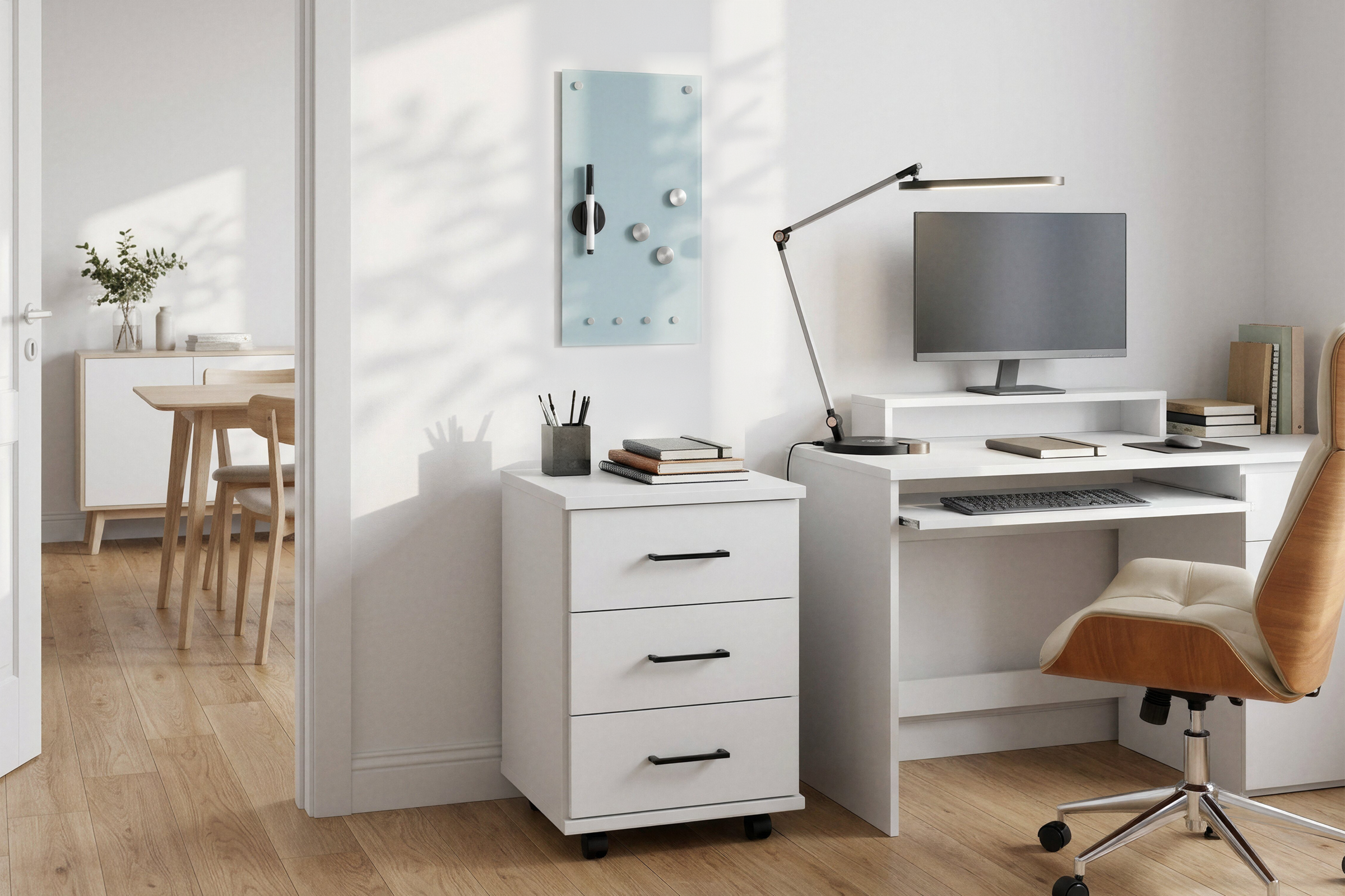 Wimex Rollcontainer »Home Desk« mit 3 Schubladen, 46cm breit, 58cm hoch