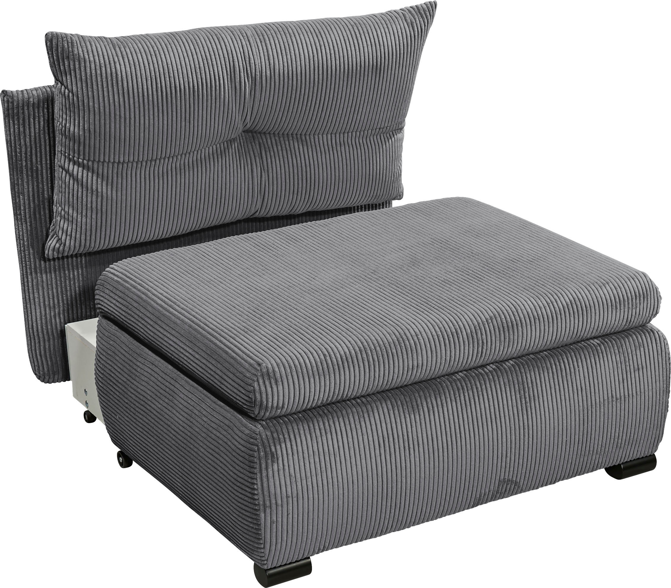ED EXCITING DESIGN Schlafsofa »Charlie«, Schlafsessel mit Bettkasten & 1 Rückenkissen