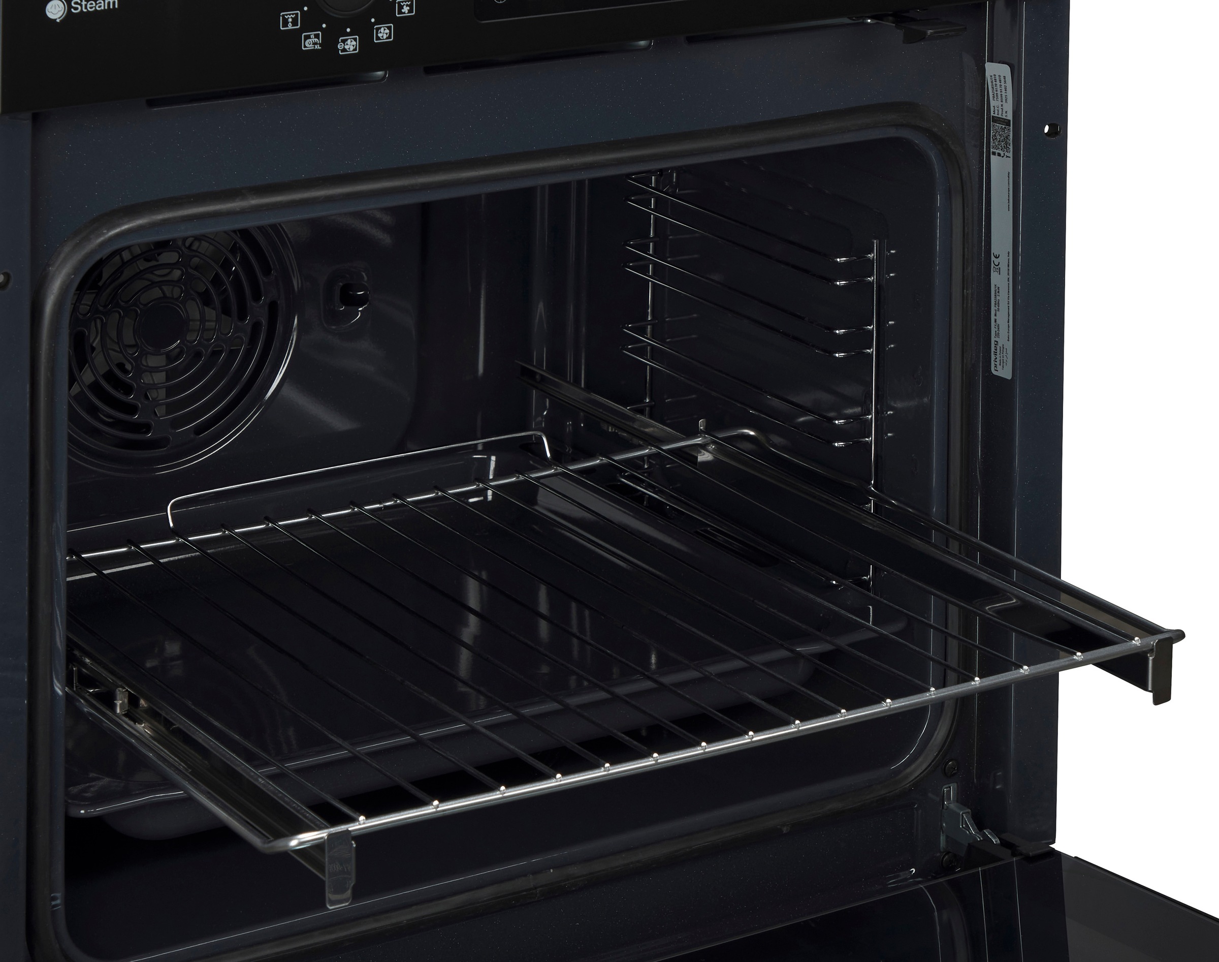 Privileg Einbaubackofen  »PBA2S85HU1K«, mit Teilauszug, Hydrolyse, Schonendes Garen dank des Turn&Go Dampfprogrammes für beste Ergebnisse