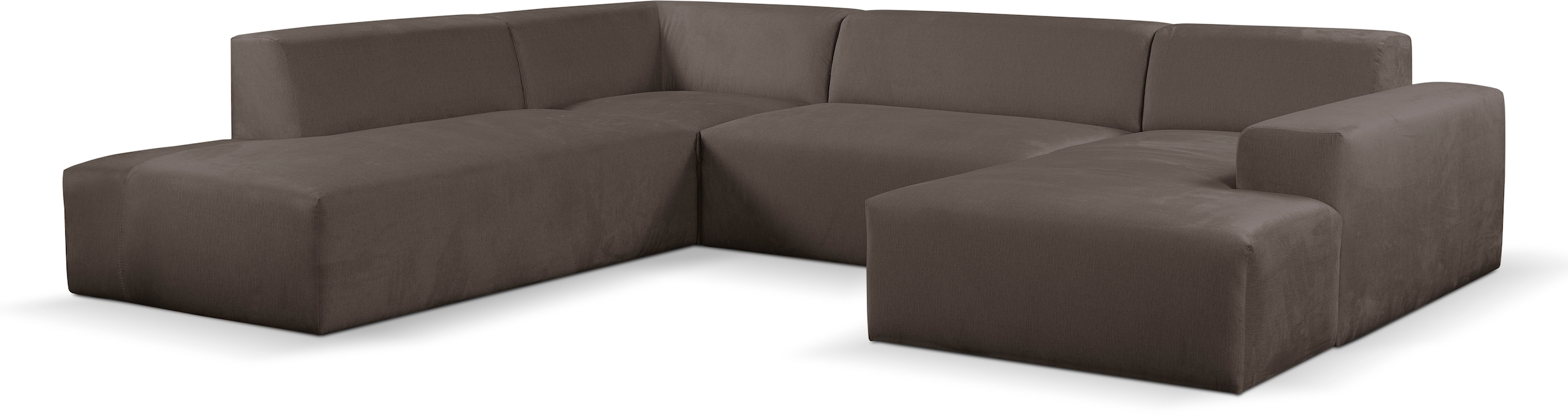 WERK2 Wohnlandschaft »Zeus U-Form«, Curvy Trend Wohnlandschaft mit urbaner Optik auch in weichem Cord