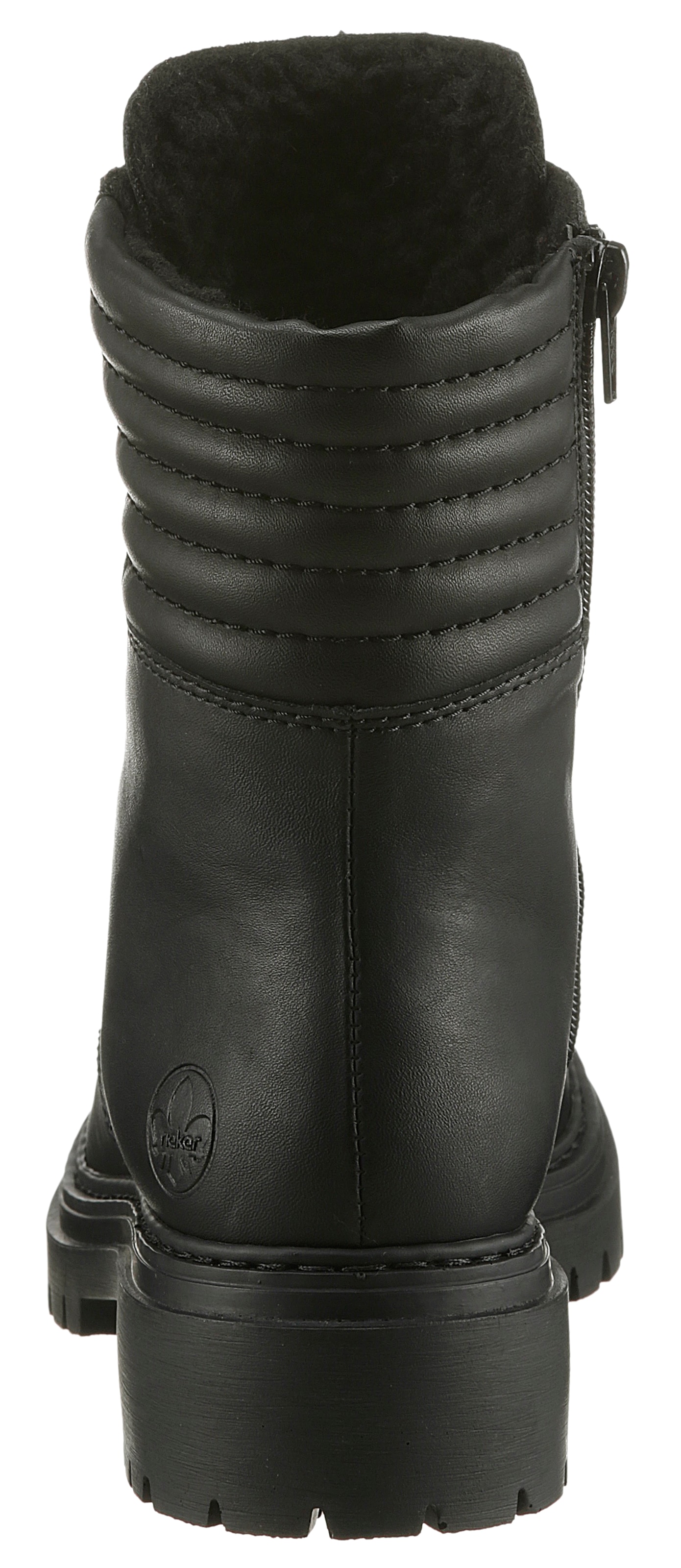 Rieker Winterstiefelette, Winterboots, Bikerboots, Blockabsatz, mit gepolstertem Schaftrand