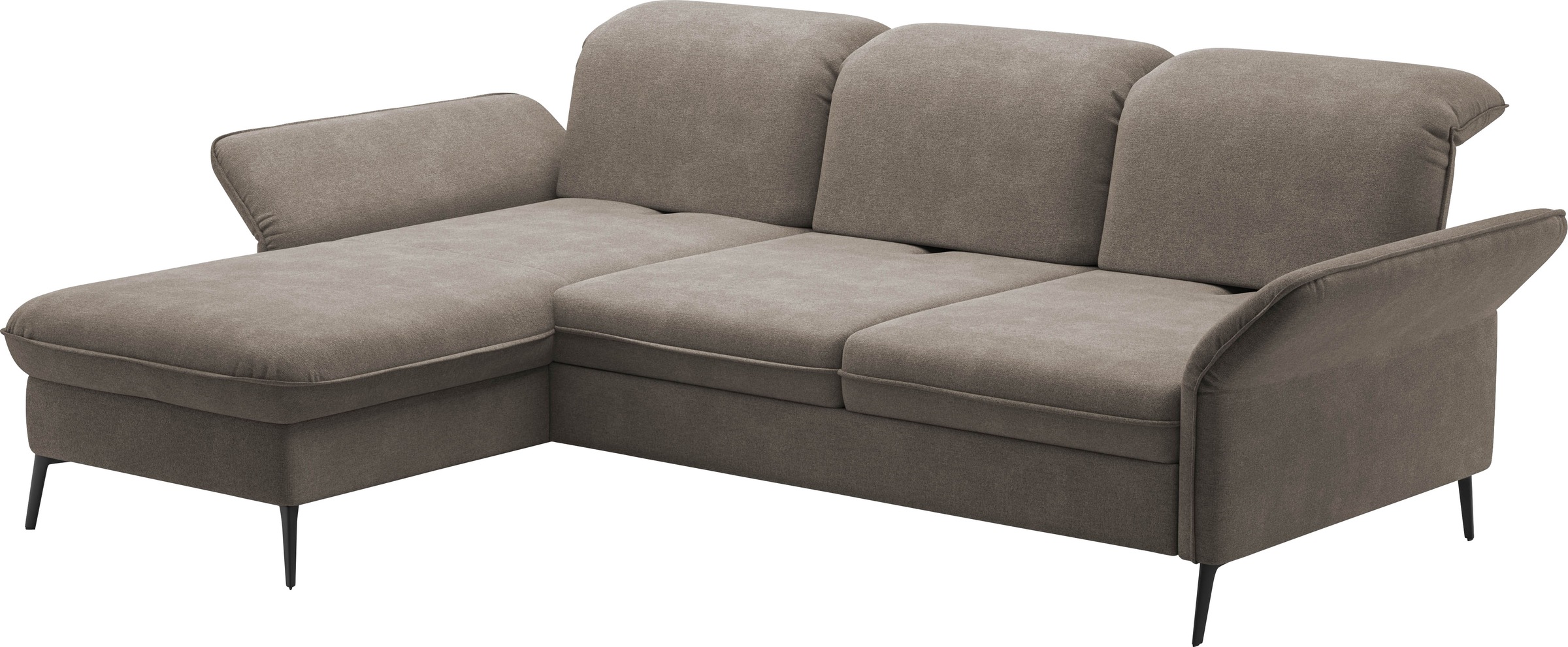 sit&more Ecksofa »Emely, inkl. Sitztiefenverstellung«, wahlweise mit Bettfunktion,Bettkasten,Kopf- & Armteilverstellung
