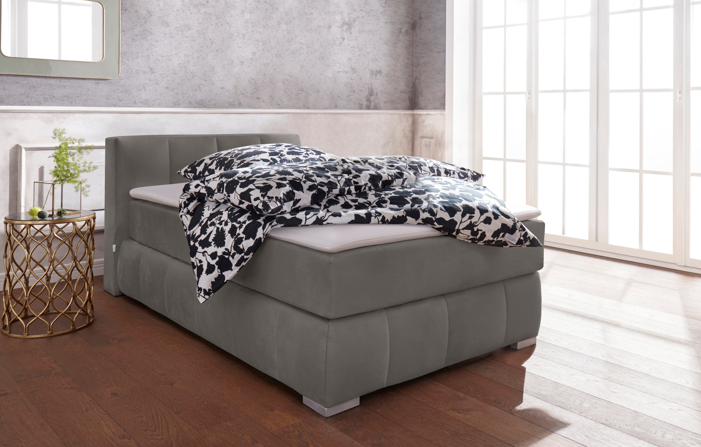5. Bild von Guido Maria Kretschmer Home&Living Boxspringbett »Chelles«, inkl. Topper, in XXL- Überlänge 220 cm, Unterbox mit feine Wölbung