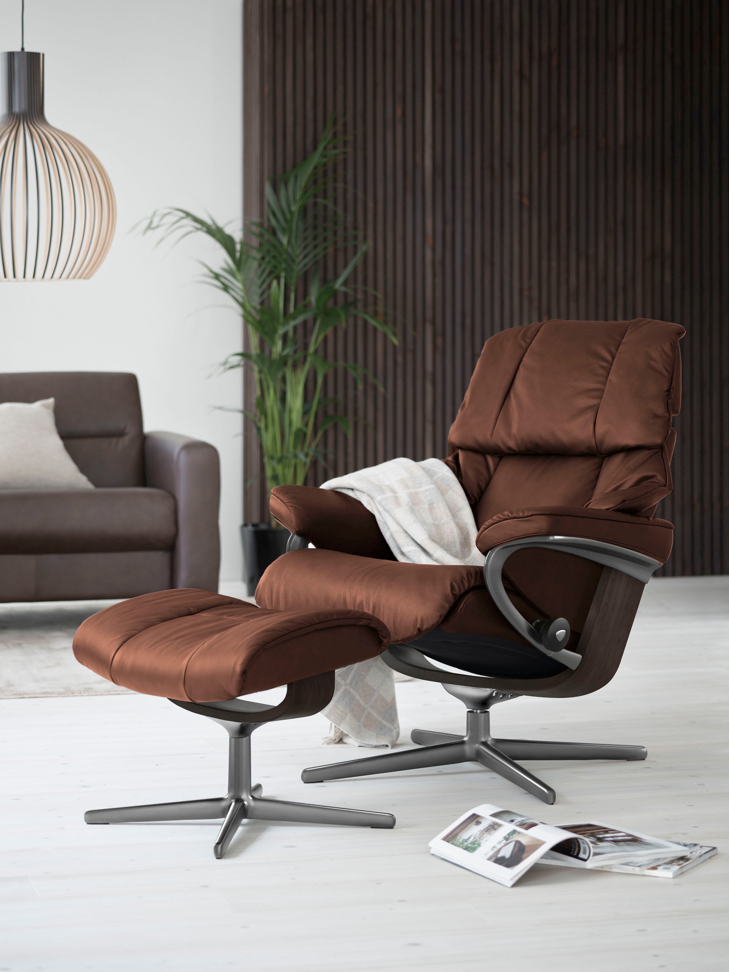 Stressless® Fußhocker »Reno«, mit Cross Base, Größe S, M & L, Holzakzent Wenge