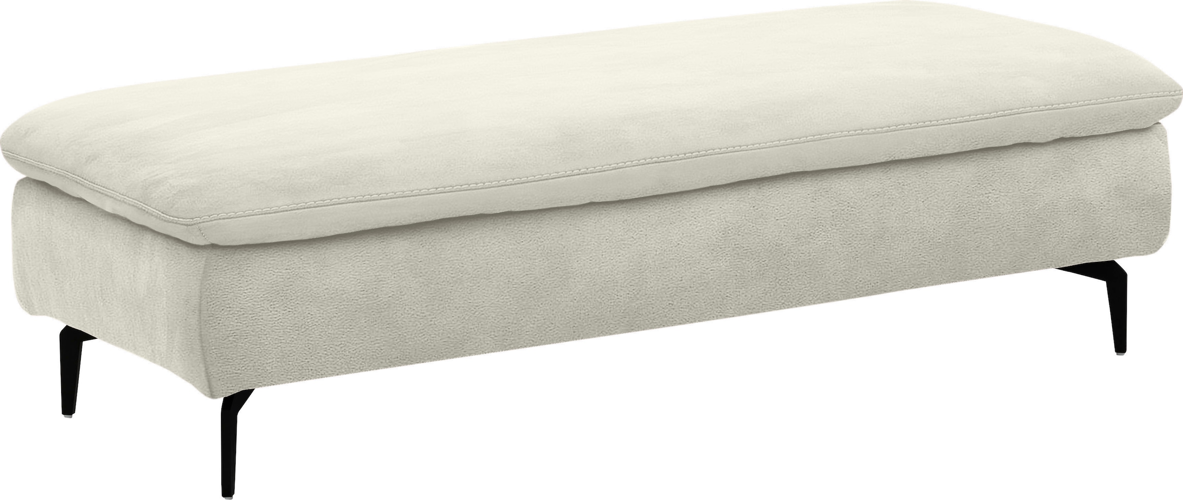 W.SCHILLIG Ecksofa »valentinoo, Designsofa, bequem, elegant und zeitlos, L-Form«, (Set), inklusive Hocker, mit Sitztiefenverstellung, Breite 299 cm